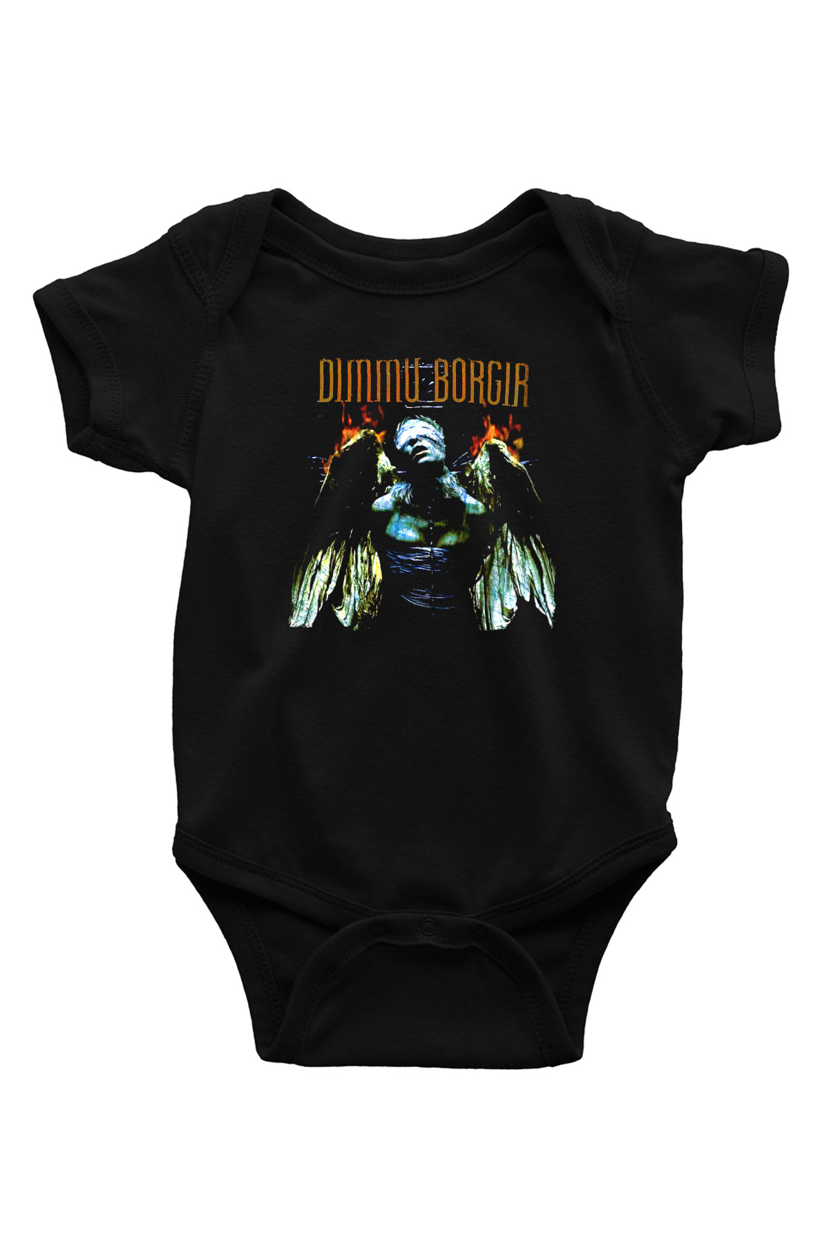 Dimmu Borgir Baskılı Unisex Siyah Bebek Body - Zıbın