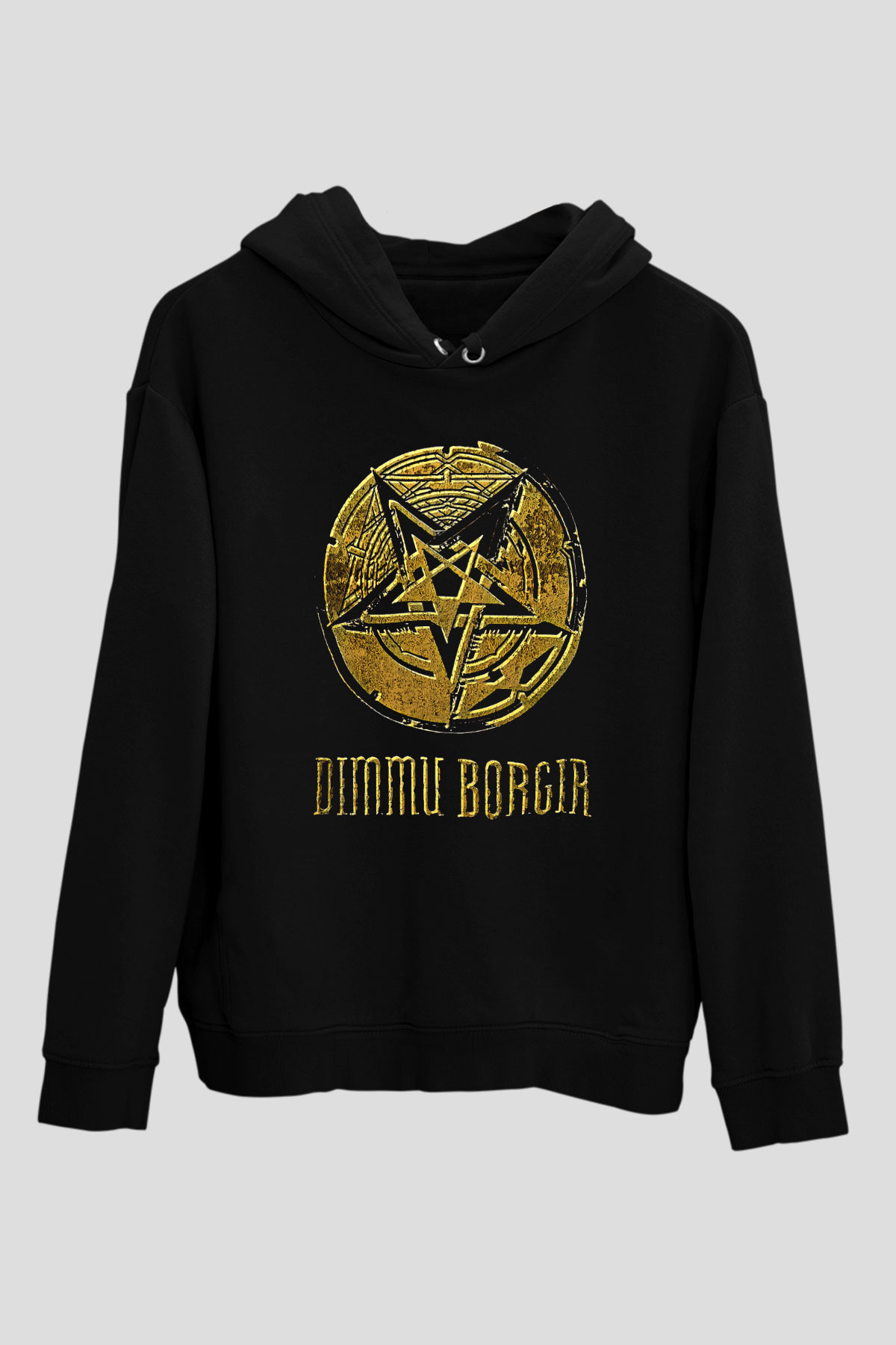 Dimmu Borgir Baskılı Unisex Siyah Kapüşonlu Sweatshirt