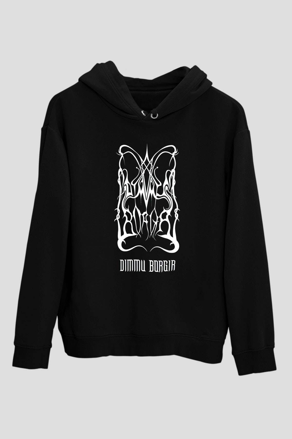 Dimmu Borgir Baskılı Unisex Siyah Kapüşonlu Sweatshirt
