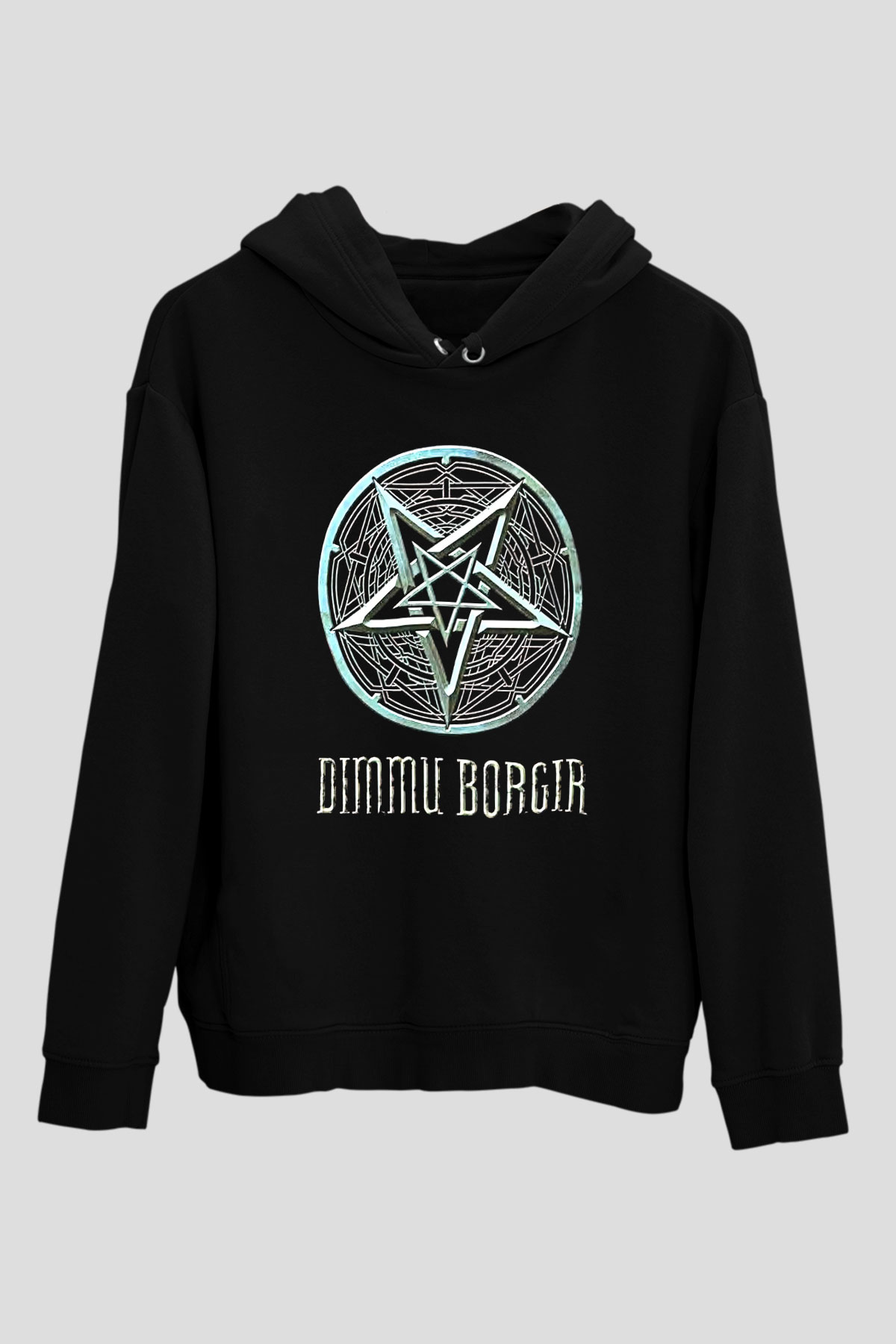 Dimmu Borgir Baskılı Unisex Siyah Kapüşonlu Sweatshirt