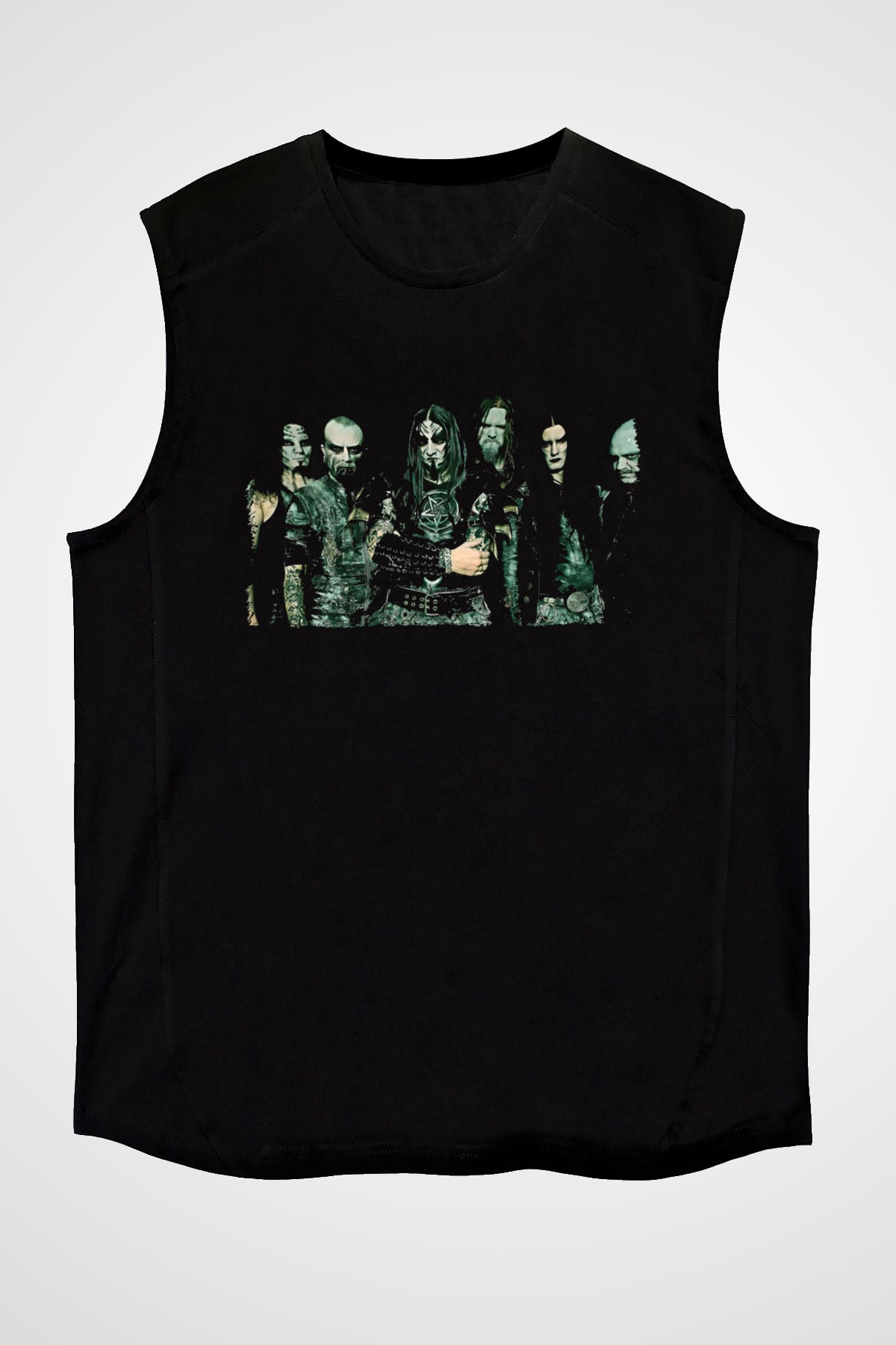 Dimmu Borgir Baskılı Unisex Siyah Kolsuz Tişört - Tshirt