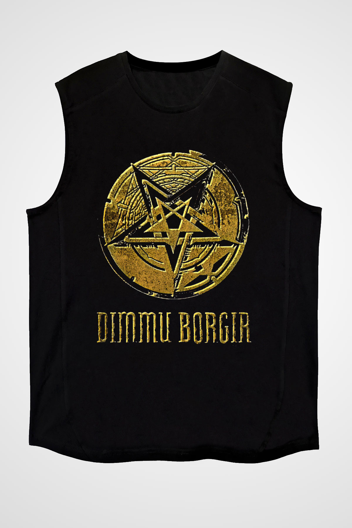 Dimmu Borgir Baskılı Unisex Siyah Kolsuz Tişört - Tshirt