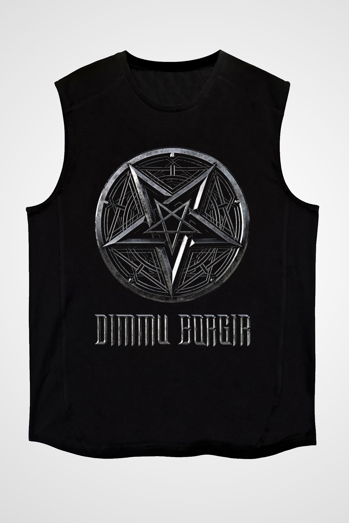 Dimmu Borgir Baskılı Unisex Siyah Kolsuz Tişört - Tshirt