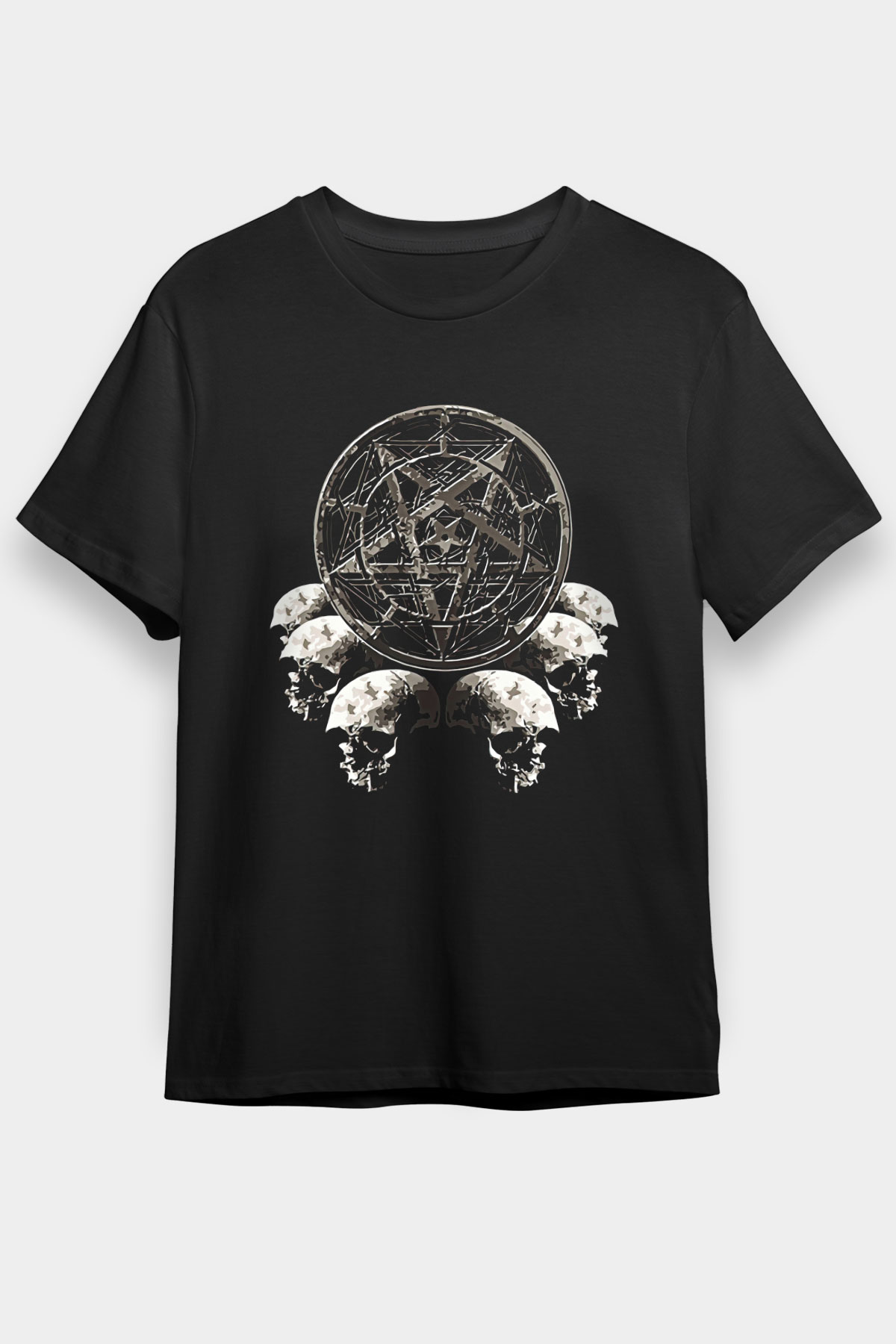 Dimmu Borgir Baskılı Unisex Siyah Tişört - Tshirt