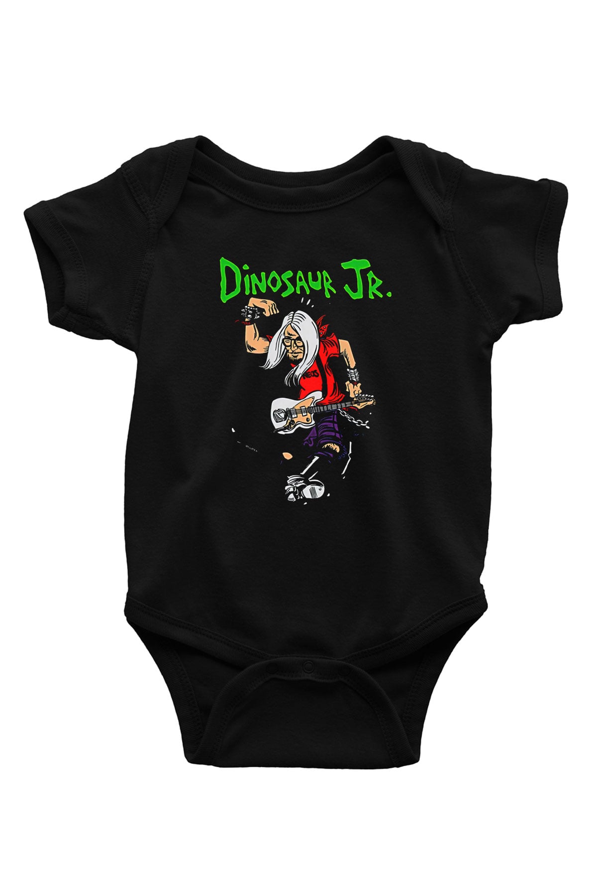 Dinosaur Jr Baskılı Unisex Siyah Bebek Body - Zıbın