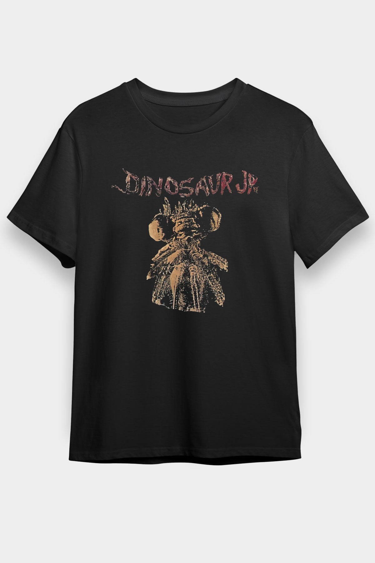 Dinosaur Jr Baskılı Unisex Siyah Tişört - Tshirt