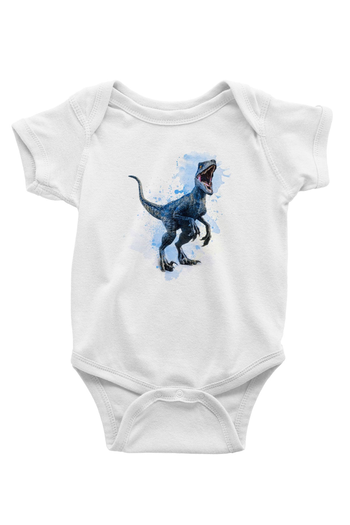 Dinozor Beyaz Bebek Body - Zıbın