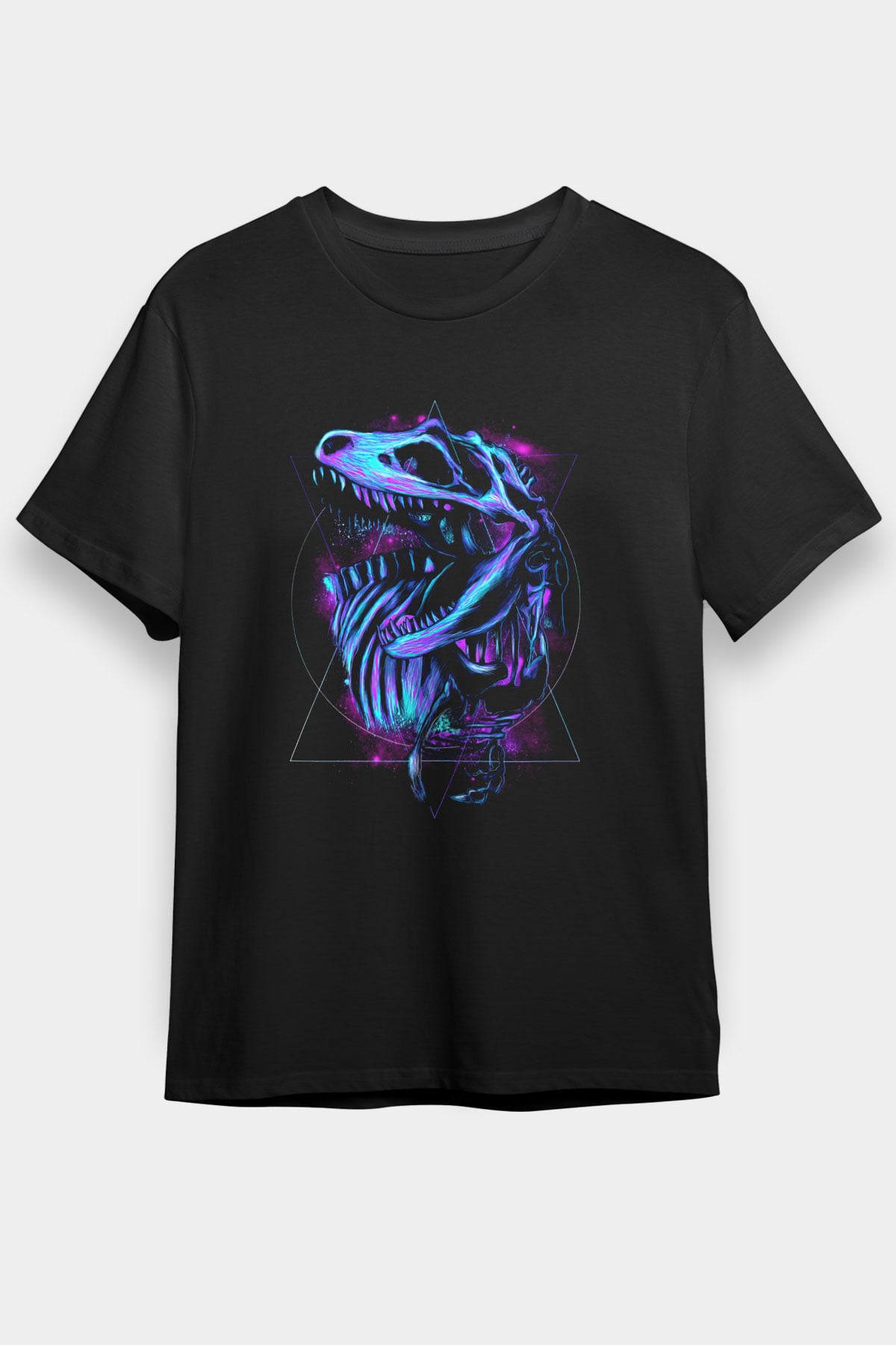 Dinozor Siyah Unisex Tişört T-Shirt - TişörtFabrikası