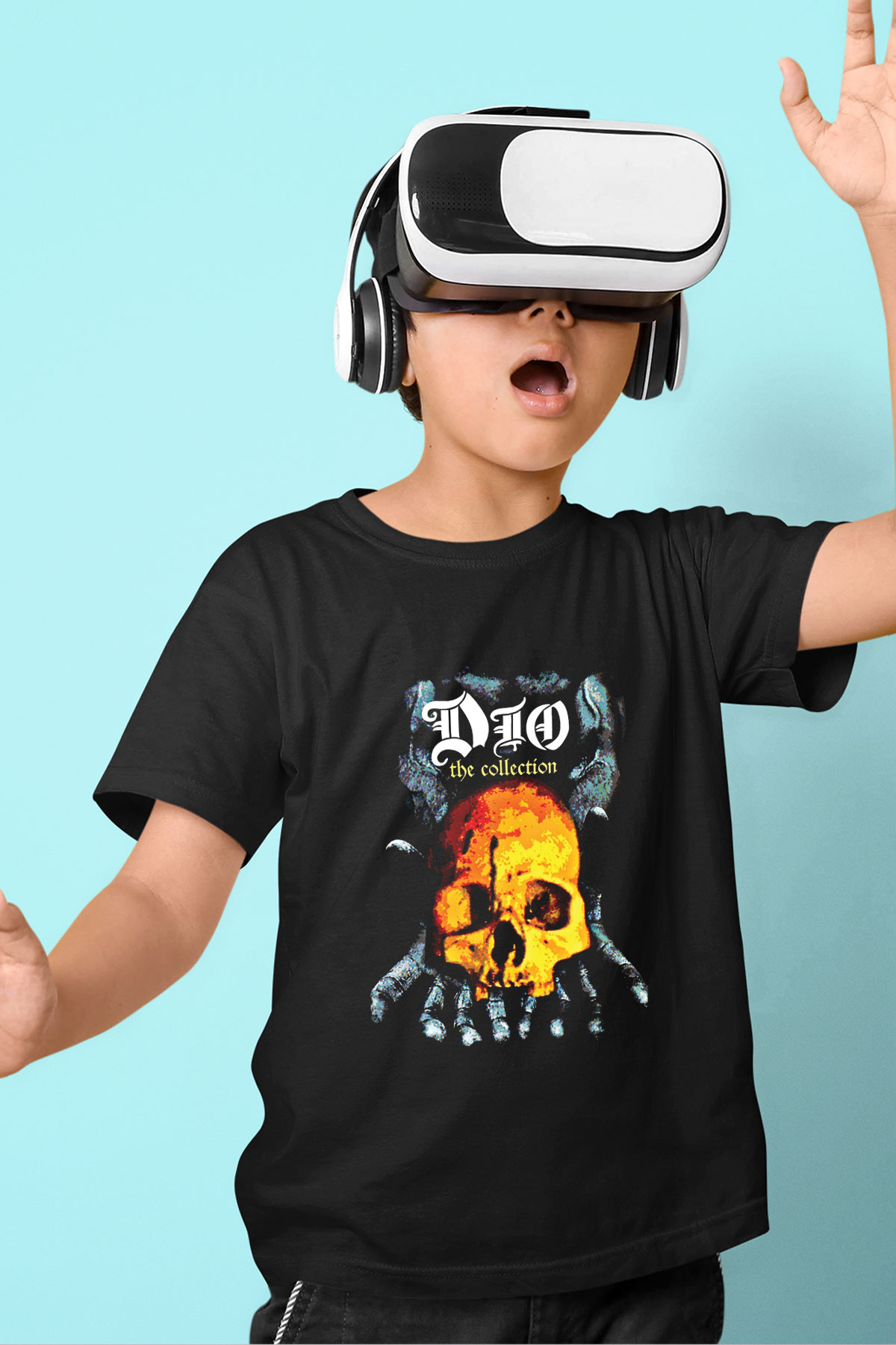 Dio Baskılı Unisex Siyah Çocuk Tişört