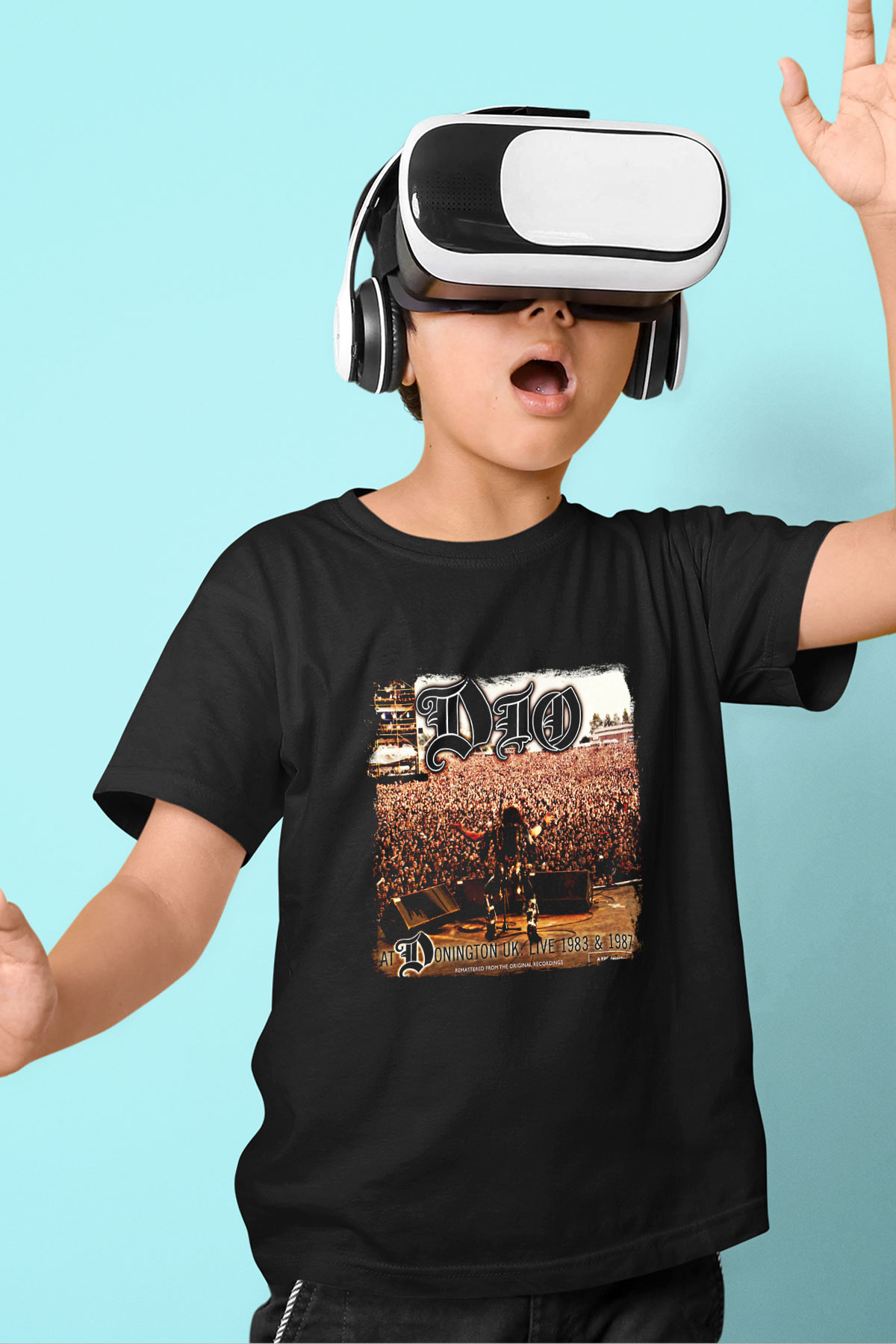 Dio Baskılı Unisex Siyah Çocuk Tişört
