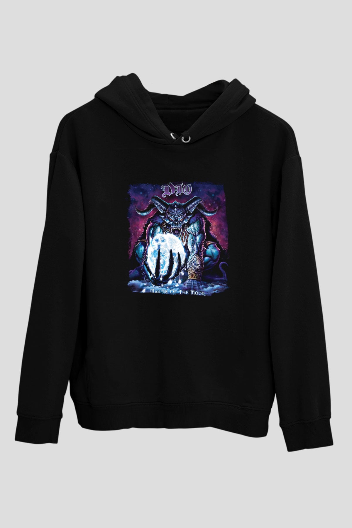 Dio Baskılı Unisex Siyah Hoodie