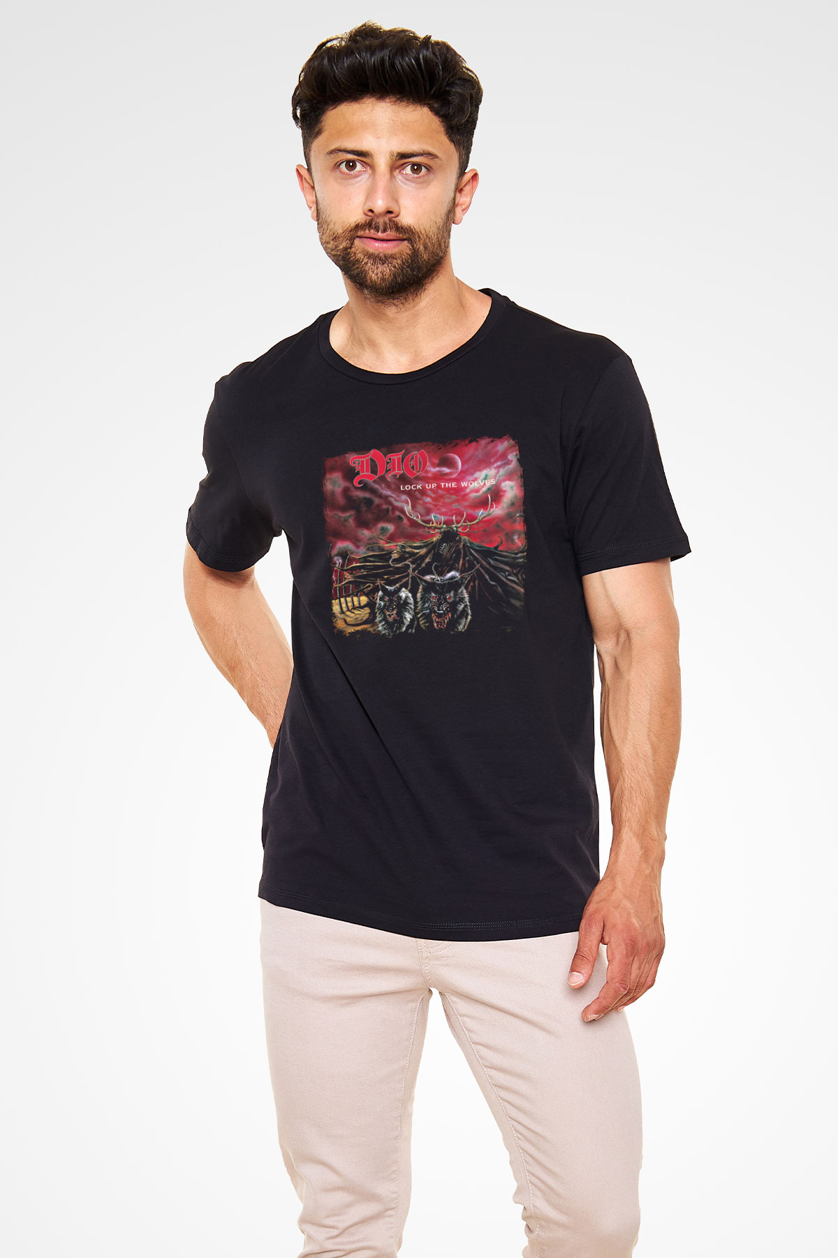 Dio Baskılı Unisex Siyah Tişört