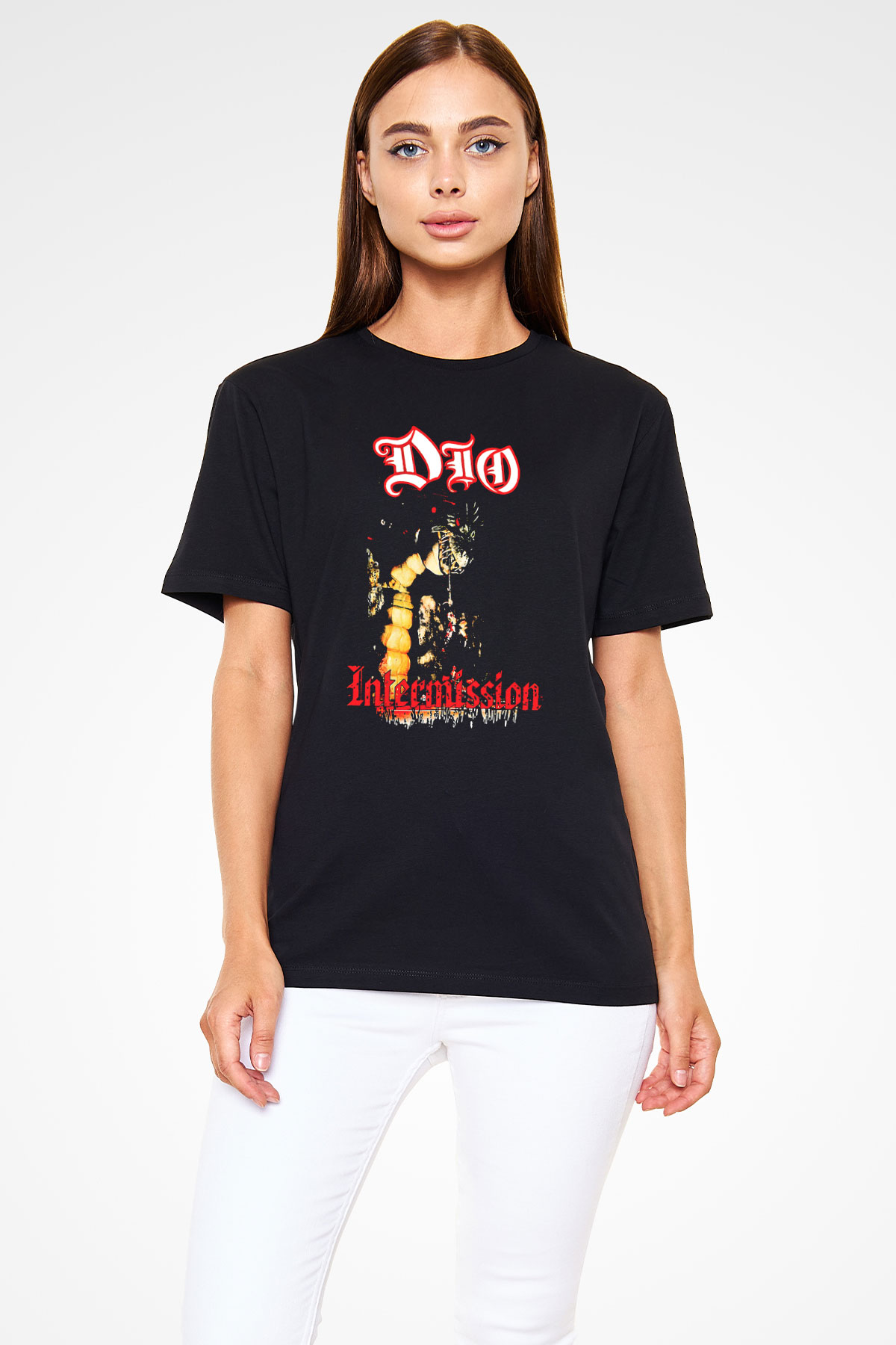 Dio Baskılı Unisex Siyah Tişört