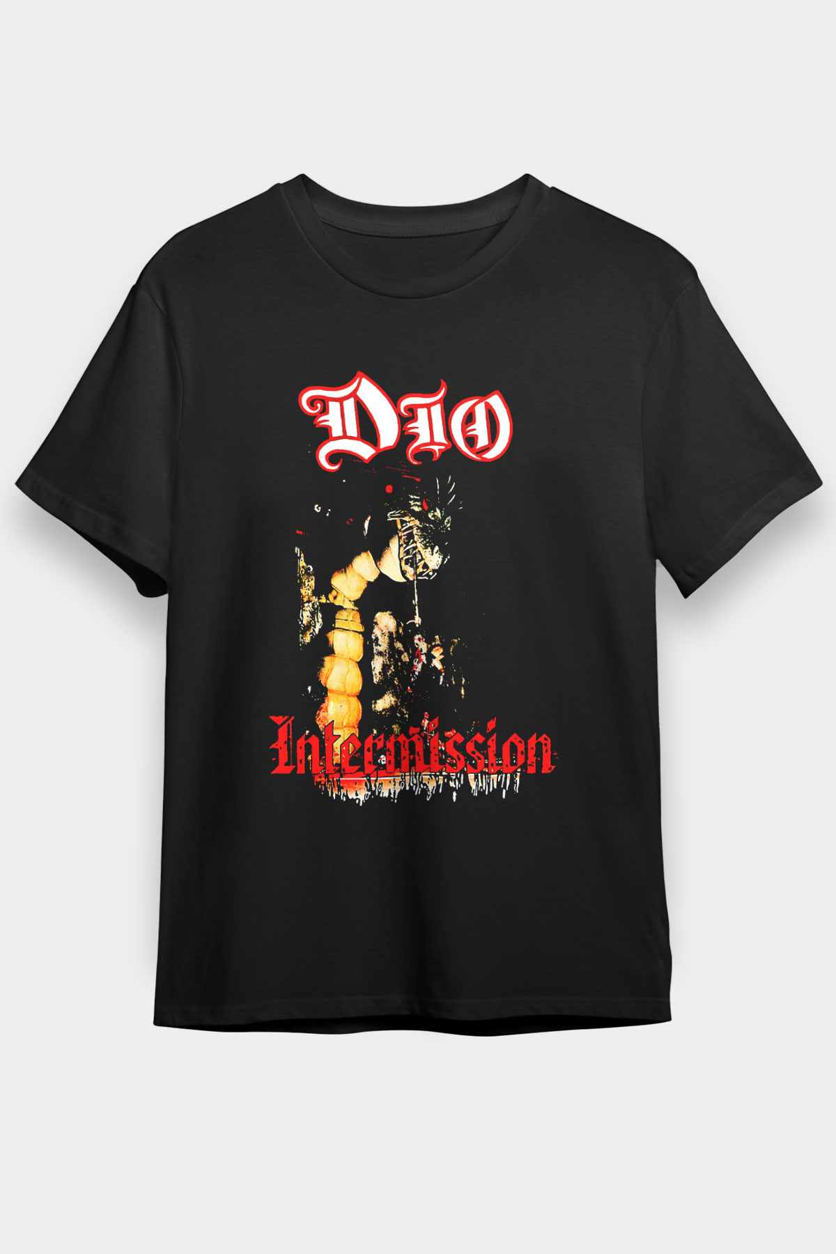 Dio Baskılı Unisex Siyah Tişört