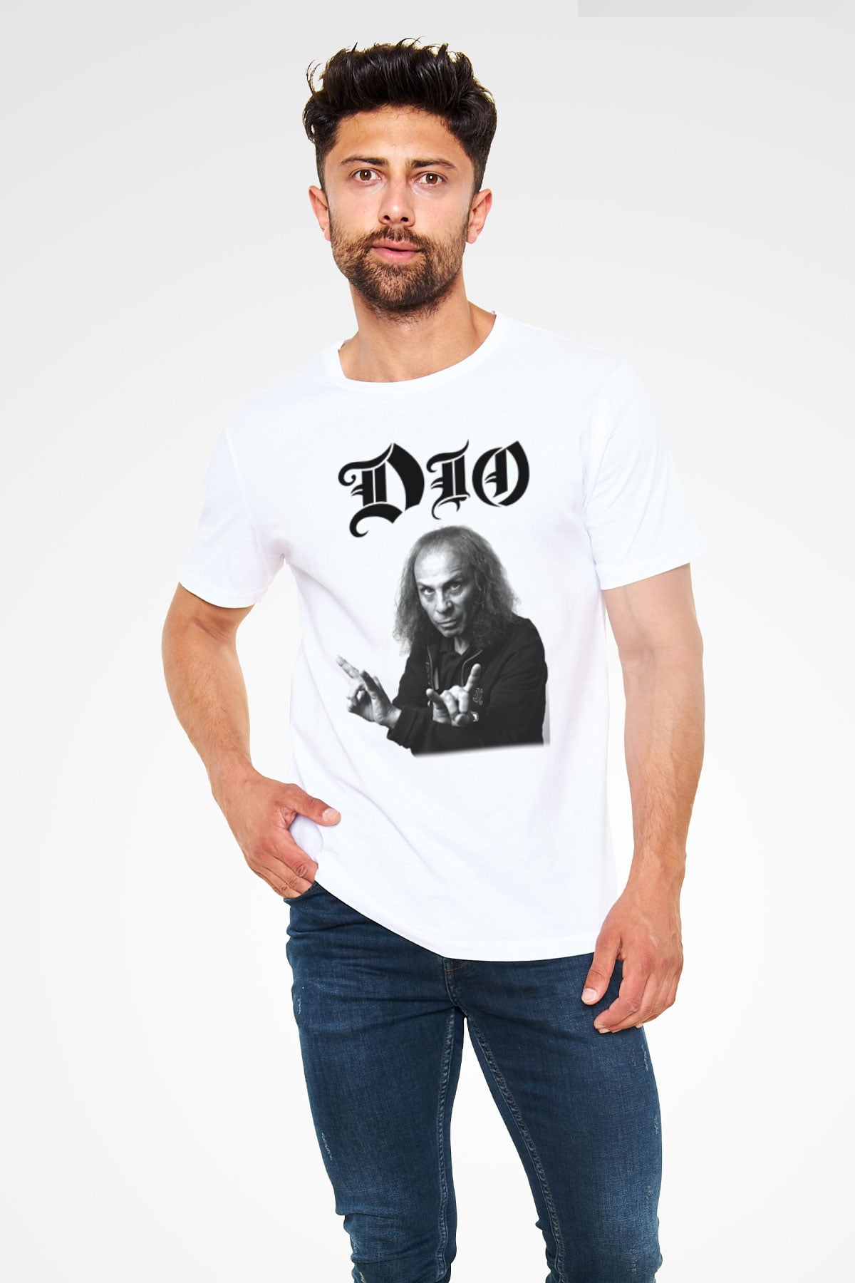 Dio Beyaz Unisex Tişört T-Shirt - TişörtFabrikası