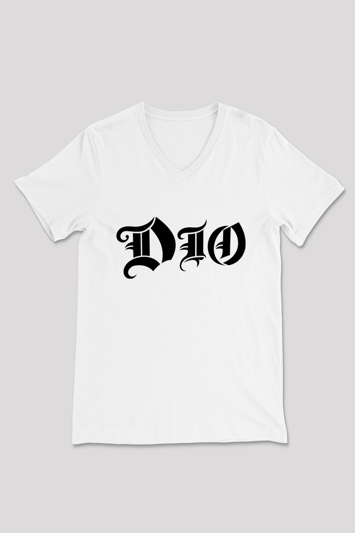 Dio Beyaz Unisex V Yaka Tişört T-Shirt