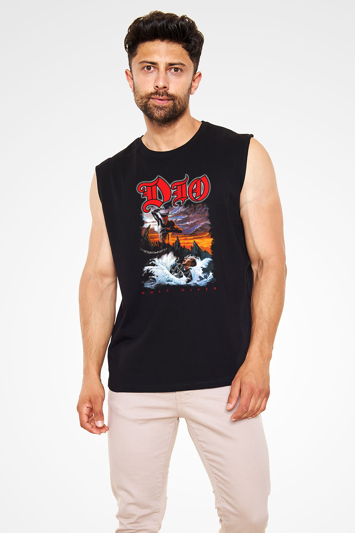 Dio Siyah Unisex Kolsuz Tişört