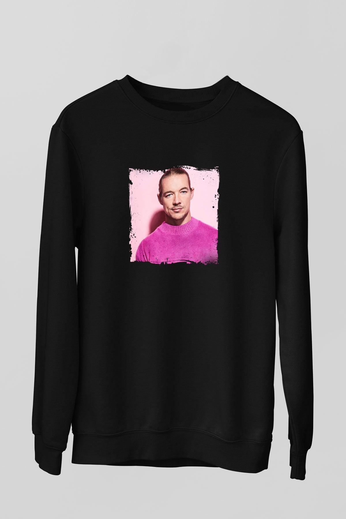 Diplo Baskılı Unisex Siyah Sweatshirt