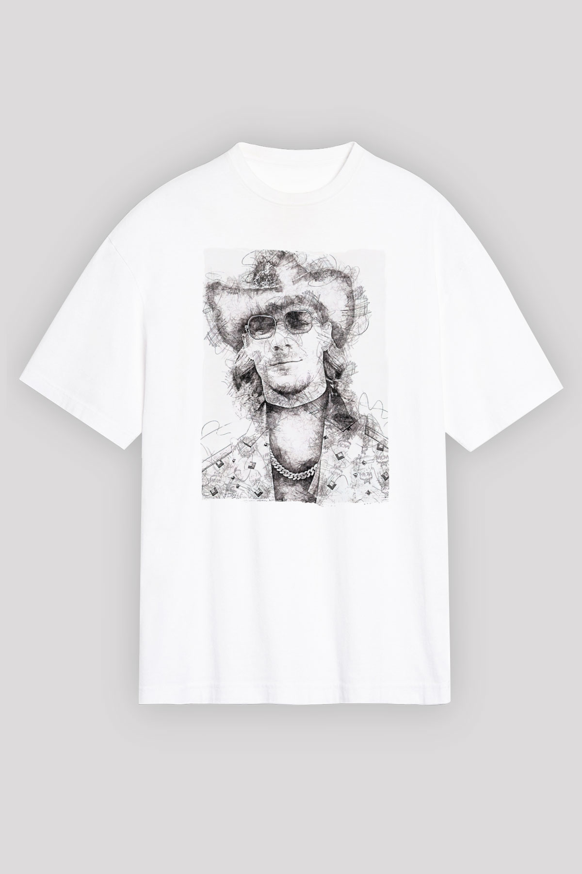 Diplo Beyaz Oversize Tişört Oversize T-shirt - TişörtFabrikası