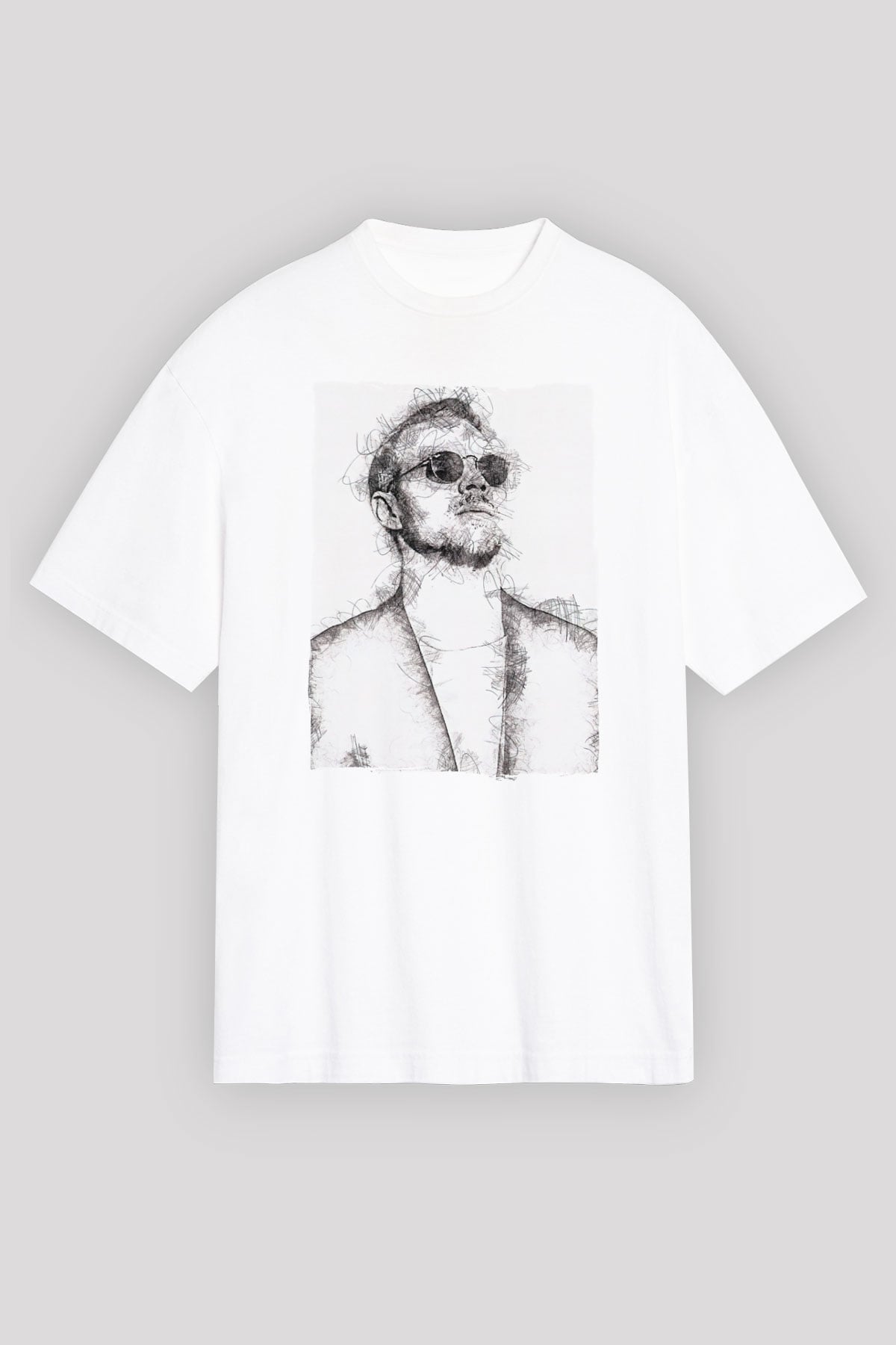 Diplo Beyaz Oversize Tişört Oversize T-shirt - TişörtFabrikası