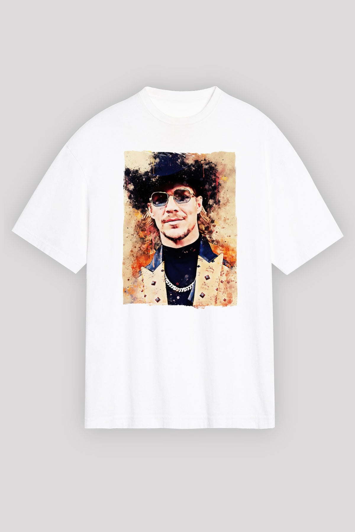 Diplo Beyaz Oversize Tişört Oversize T-shirt - TişörtFabrikası