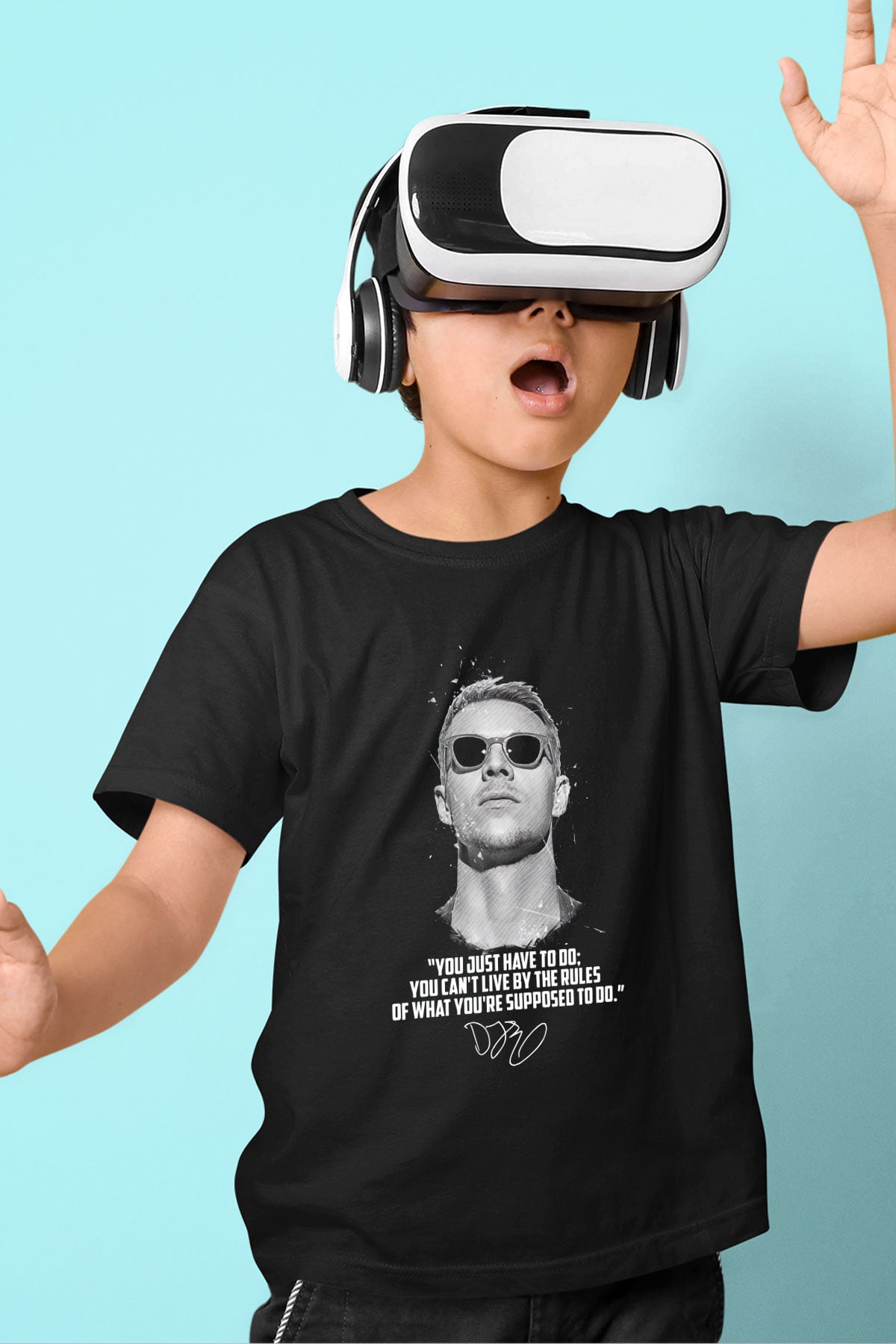 Diplo Siyah Unisex Çocuk Tişört