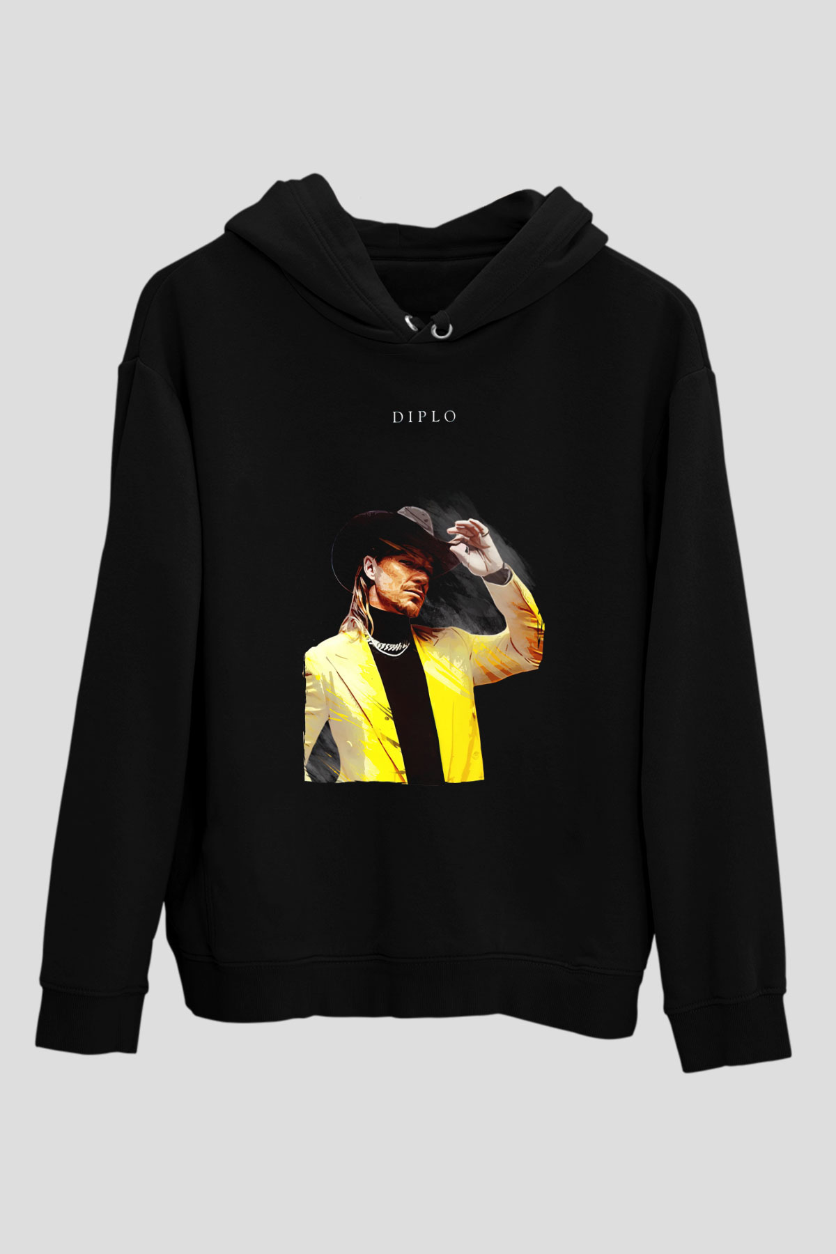 Diplo Siyah Unisex Kapüşonlu Sweatshirt