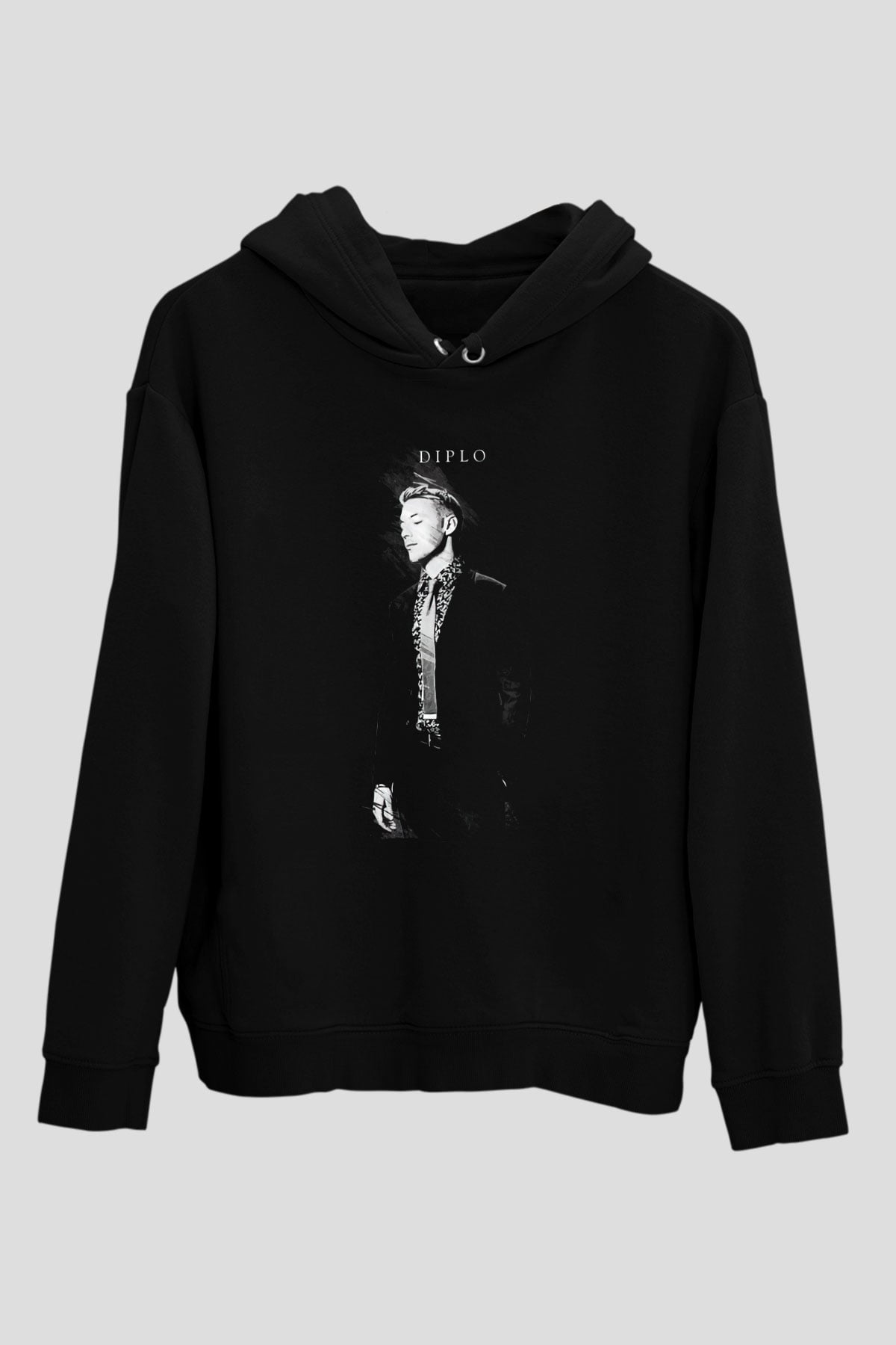 Diplo Siyah Unisex Kapüşonlu Sweatshirt