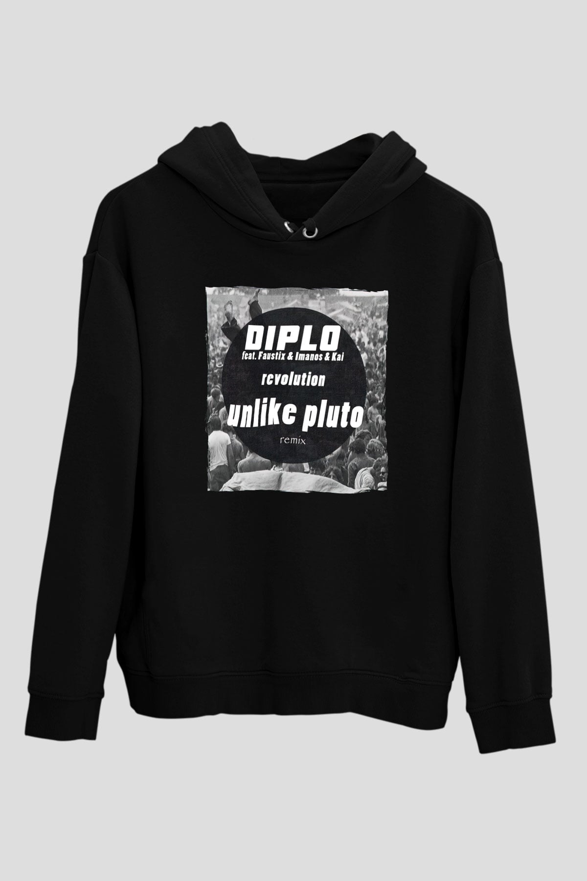 Diplo Siyah Unisex Kapüşonlu Sweatshirt