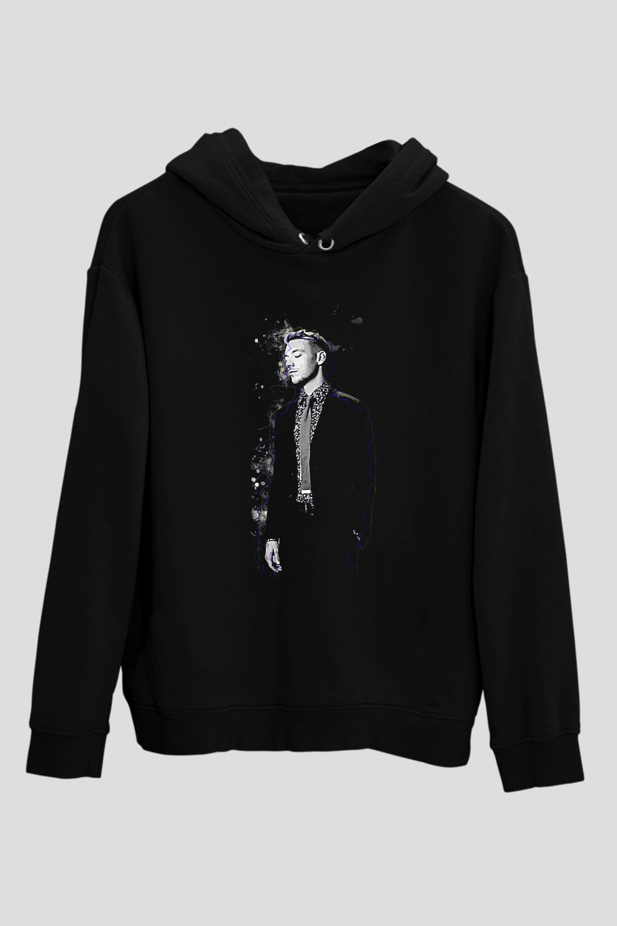 Diplo Siyah Unisex Kapüşonlu Sweatshirt