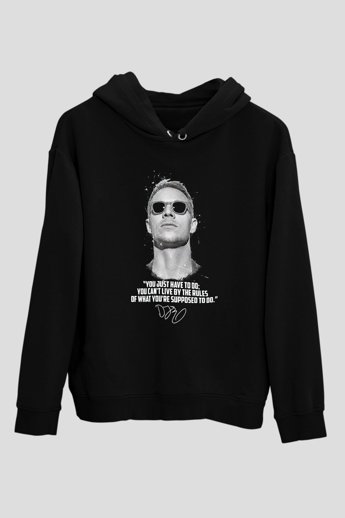 Diplo Siyah Unisex Kapüşonlu Sweatshirt