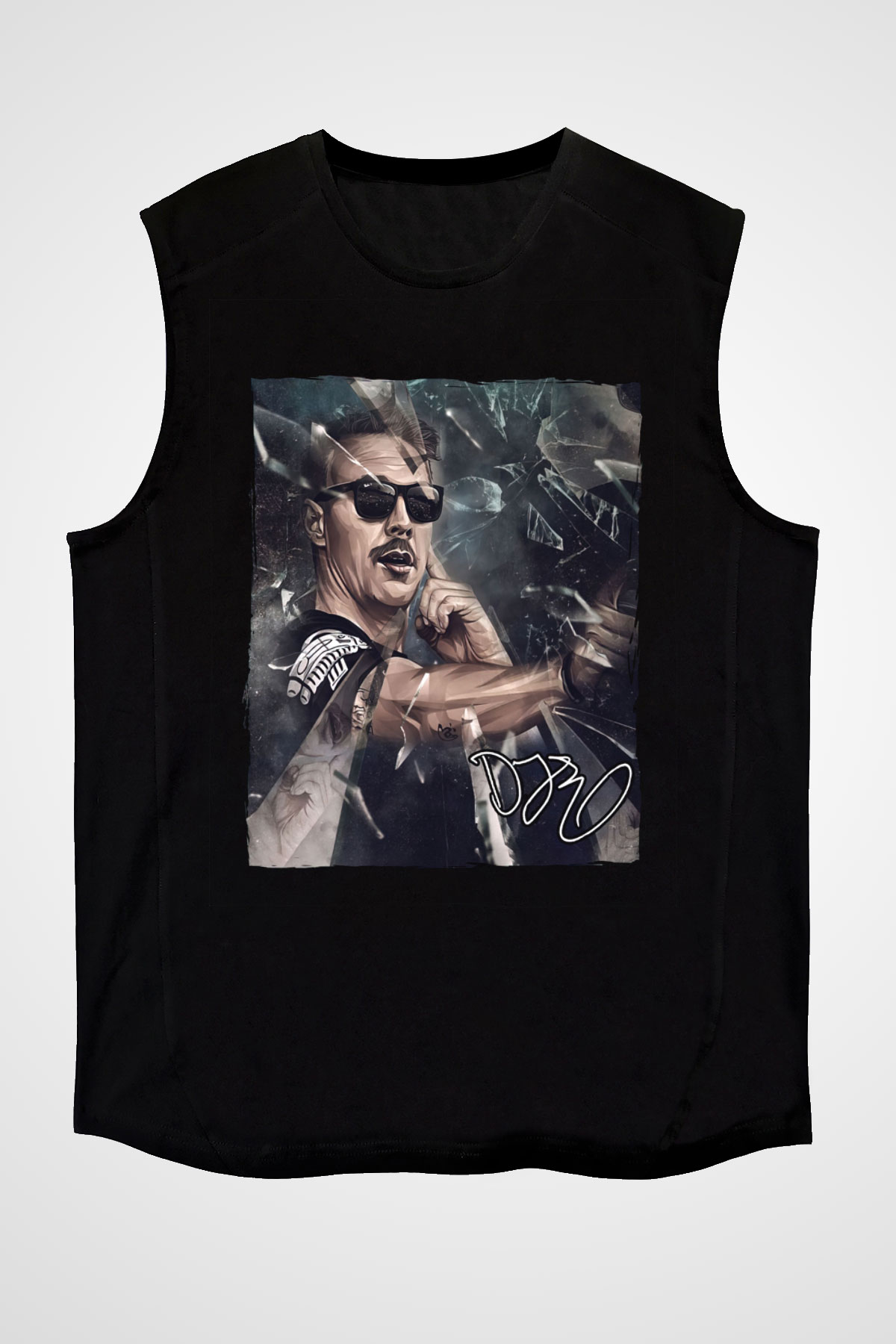 Diplo Siyah Unisex Kolsuz Tişört