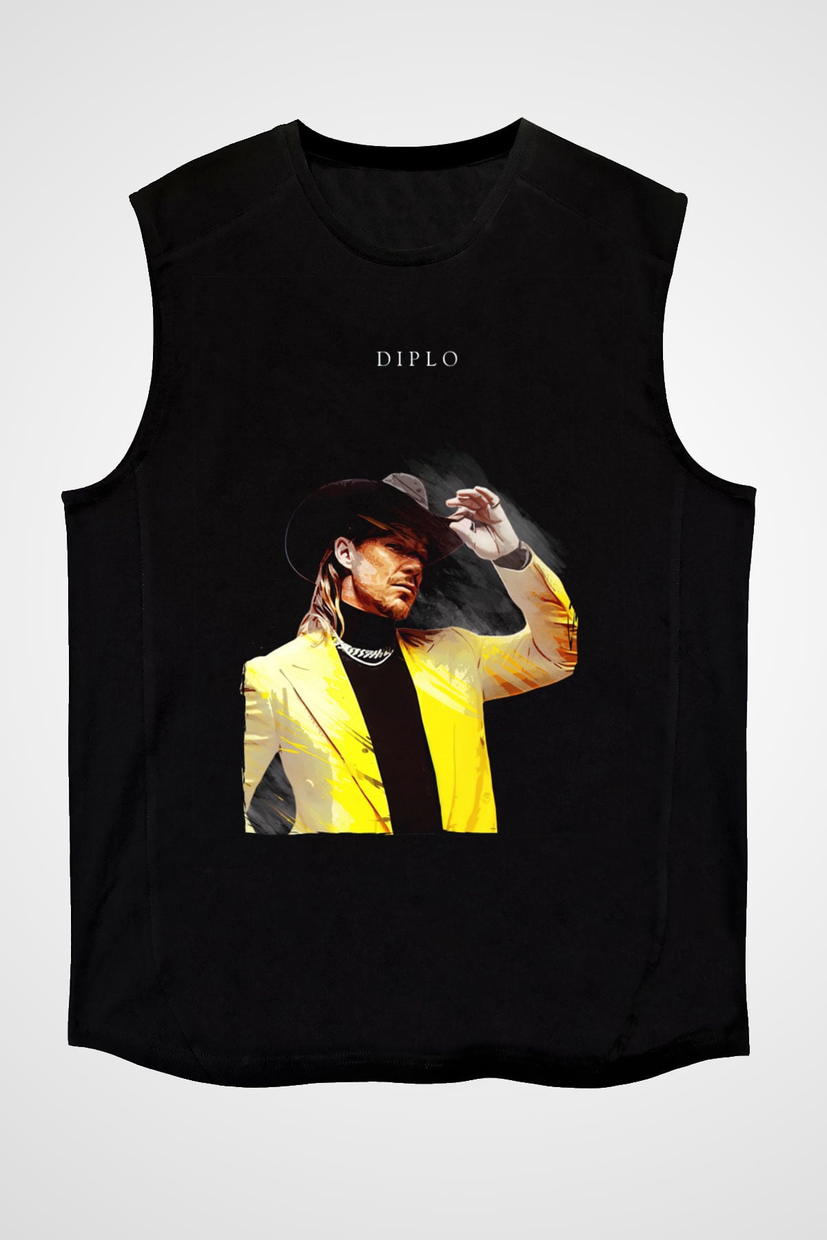 Diplo Siyah Unisex Kolsuz Tişört