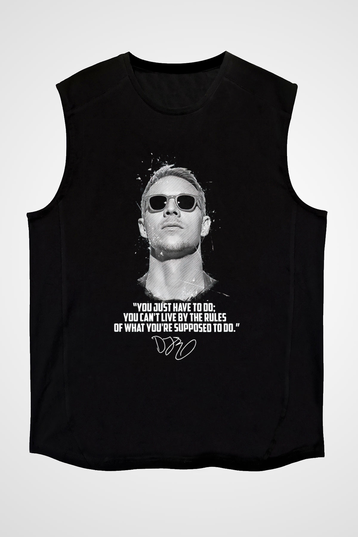 Diplo Siyah Unisex Kolsuz Tişört