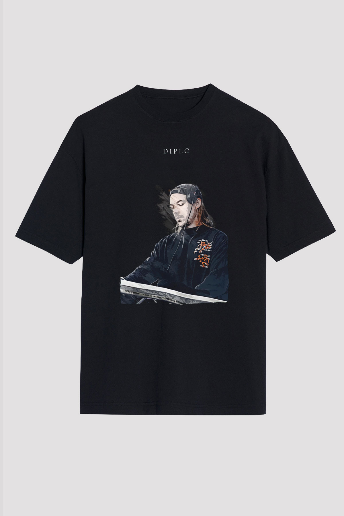 Diplo Siyah Oversize Tişört Oversize T-shirt - TişörtFabrikası