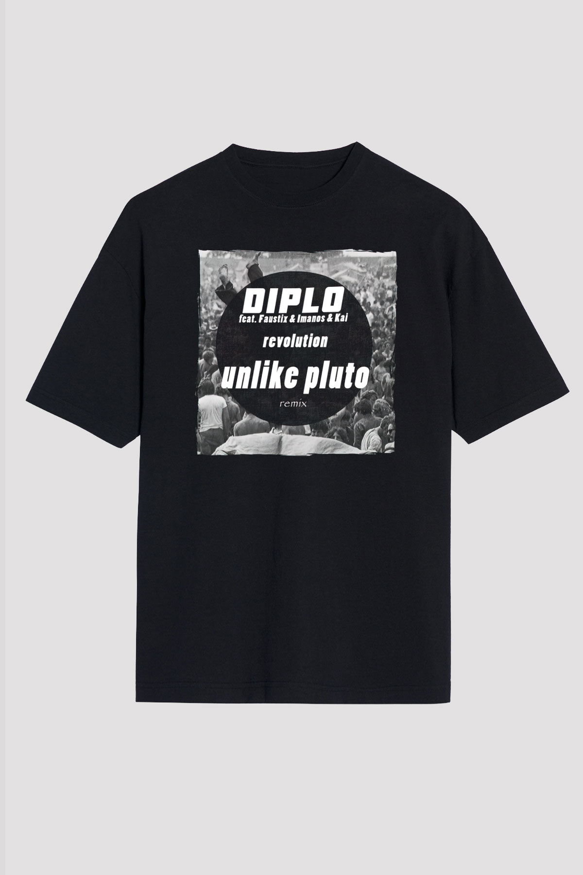 Diplo Siyah Oversize Tişört Oversize T-shirt - TişörtFabrikası