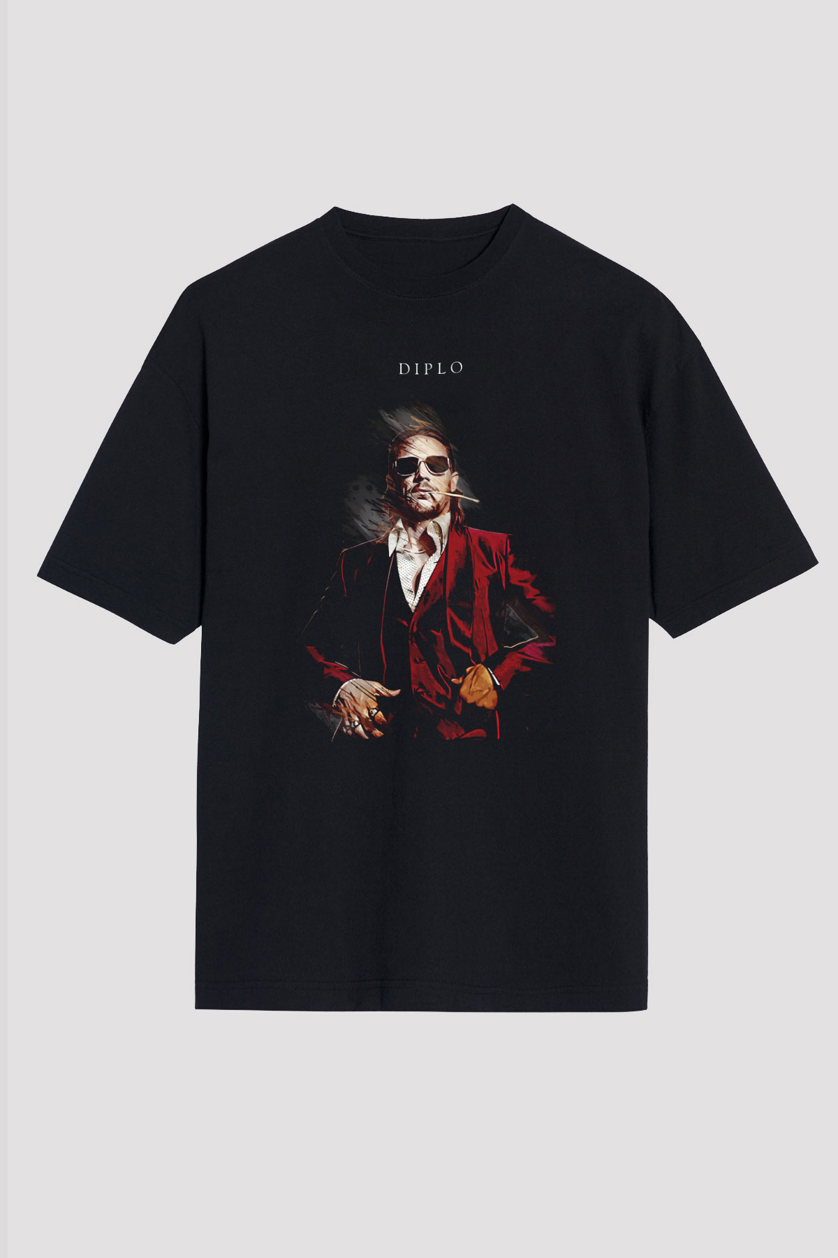 Diplo Siyah Oversize Tişört Oversize T-shirt - TişörtFabrikası