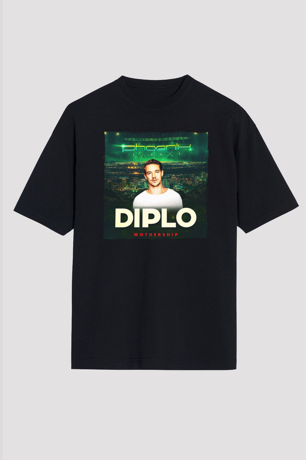 Diplo Siyah Oversize Tişört Oversize T-shirt - TişörtFabrikası