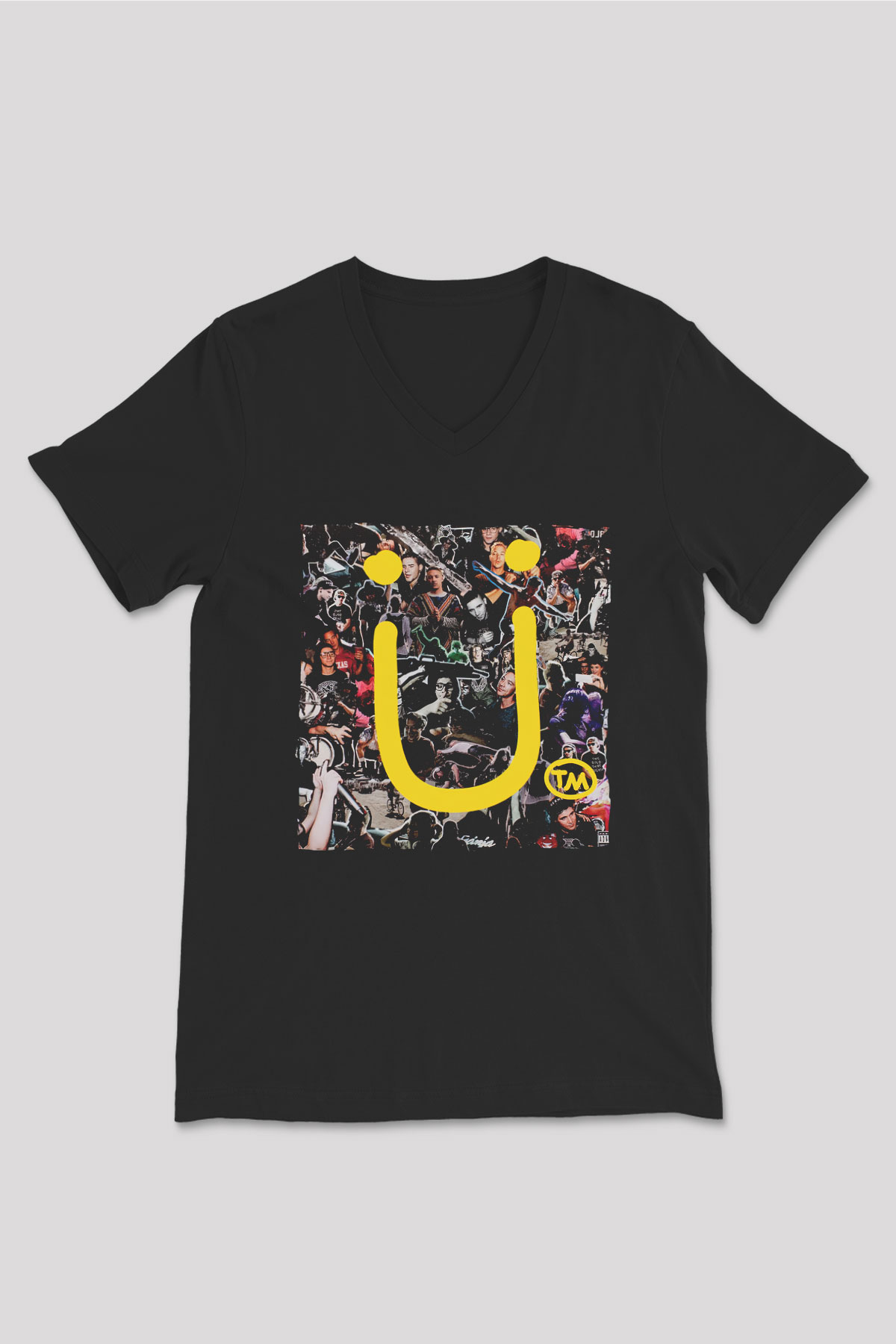 Diplo Siyah Unisex V Yaka Tişört