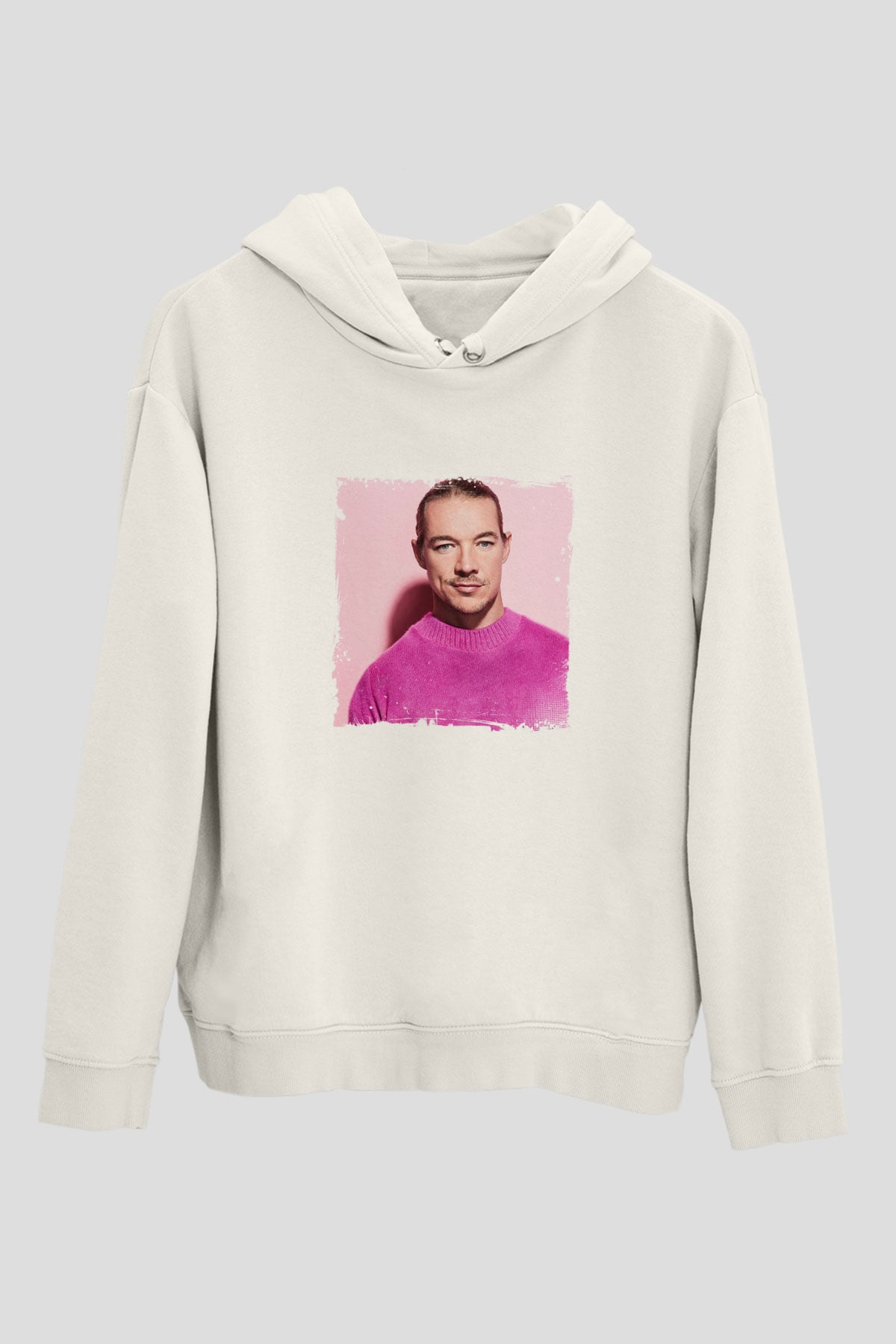 DiploBaskılı Beyaz Hoodie