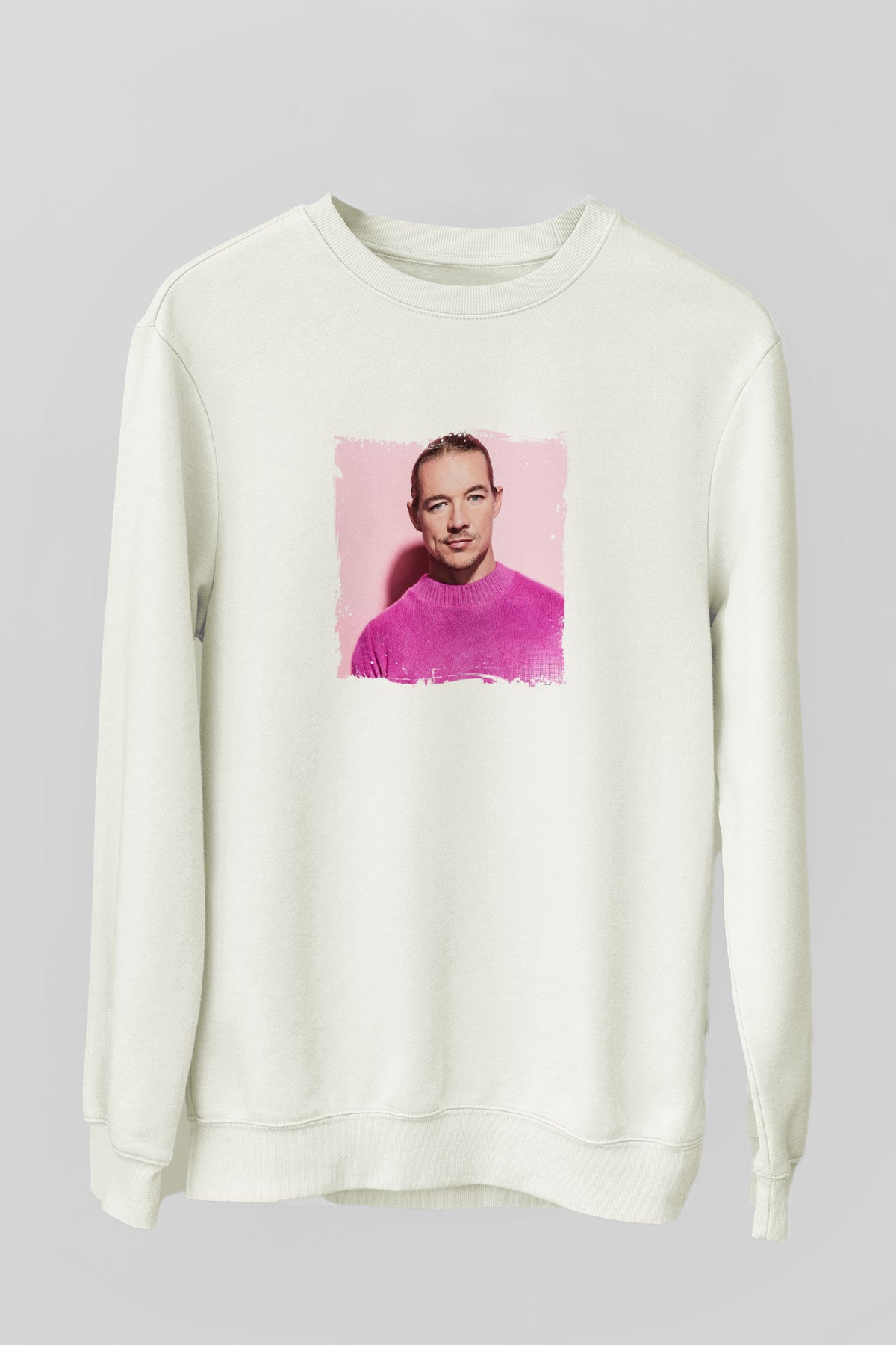 DiploBaskılı Beyaz Sweatshirt