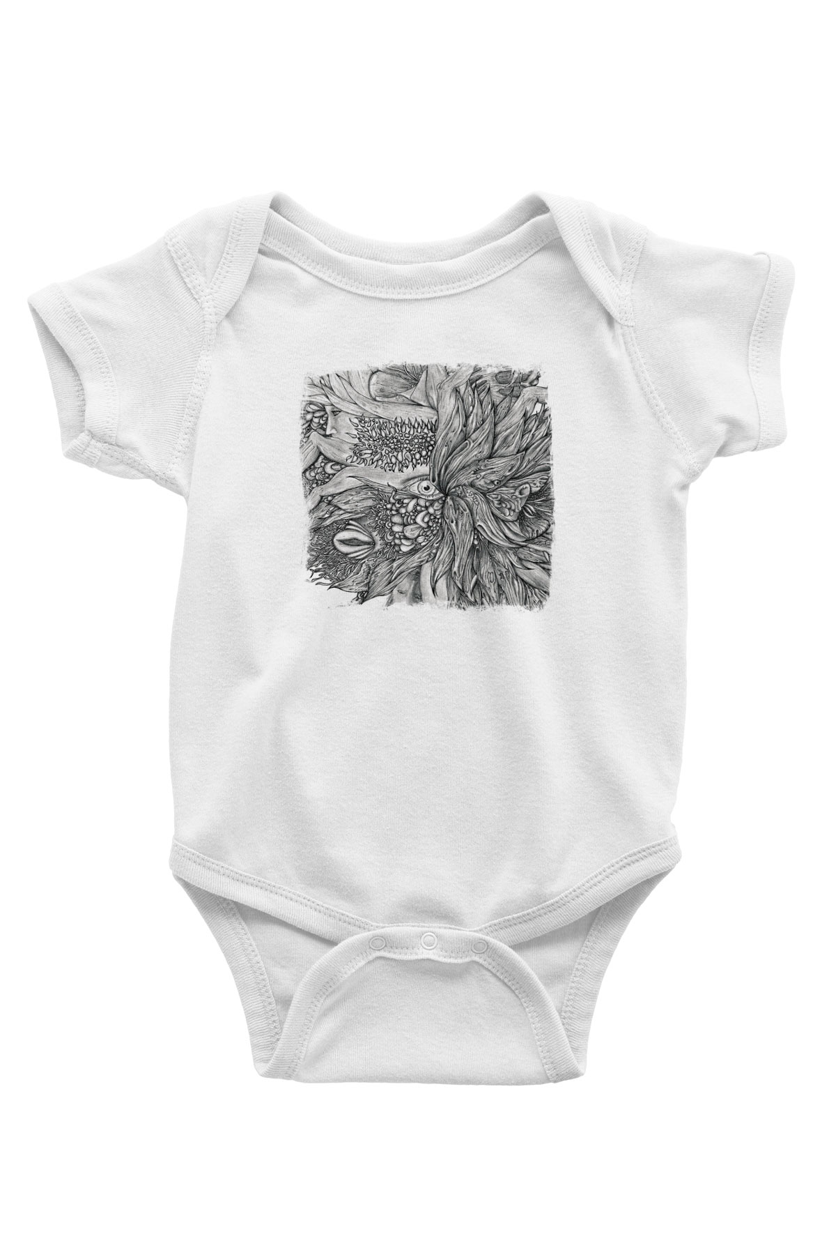 Dir En Grey Baskılı Unisex Beyaz Bebek Body - Zıbın