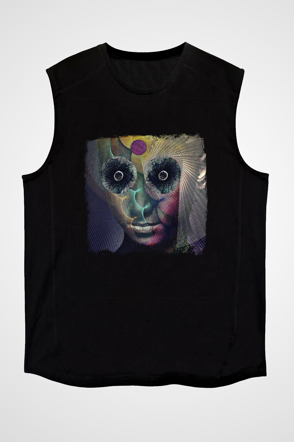 Dir En Grey Baskılı Unisex Siyah Kolsuz Tişört