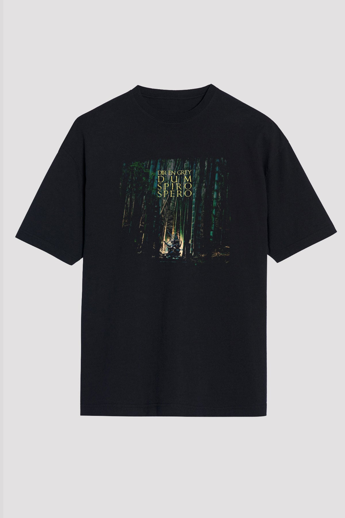 Dir En Grey Baskılı Unisex Siyah Oversize Tişört