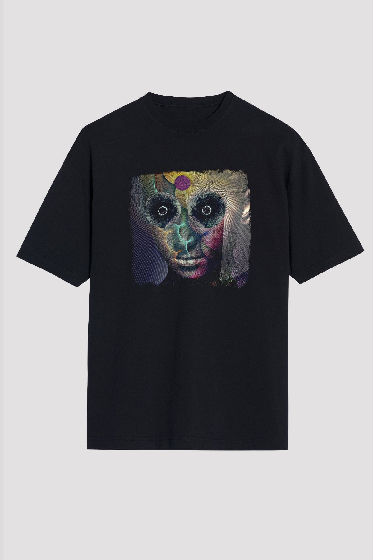 Dir En Grey Baskılı Unisex Siyah Oversize Tişört