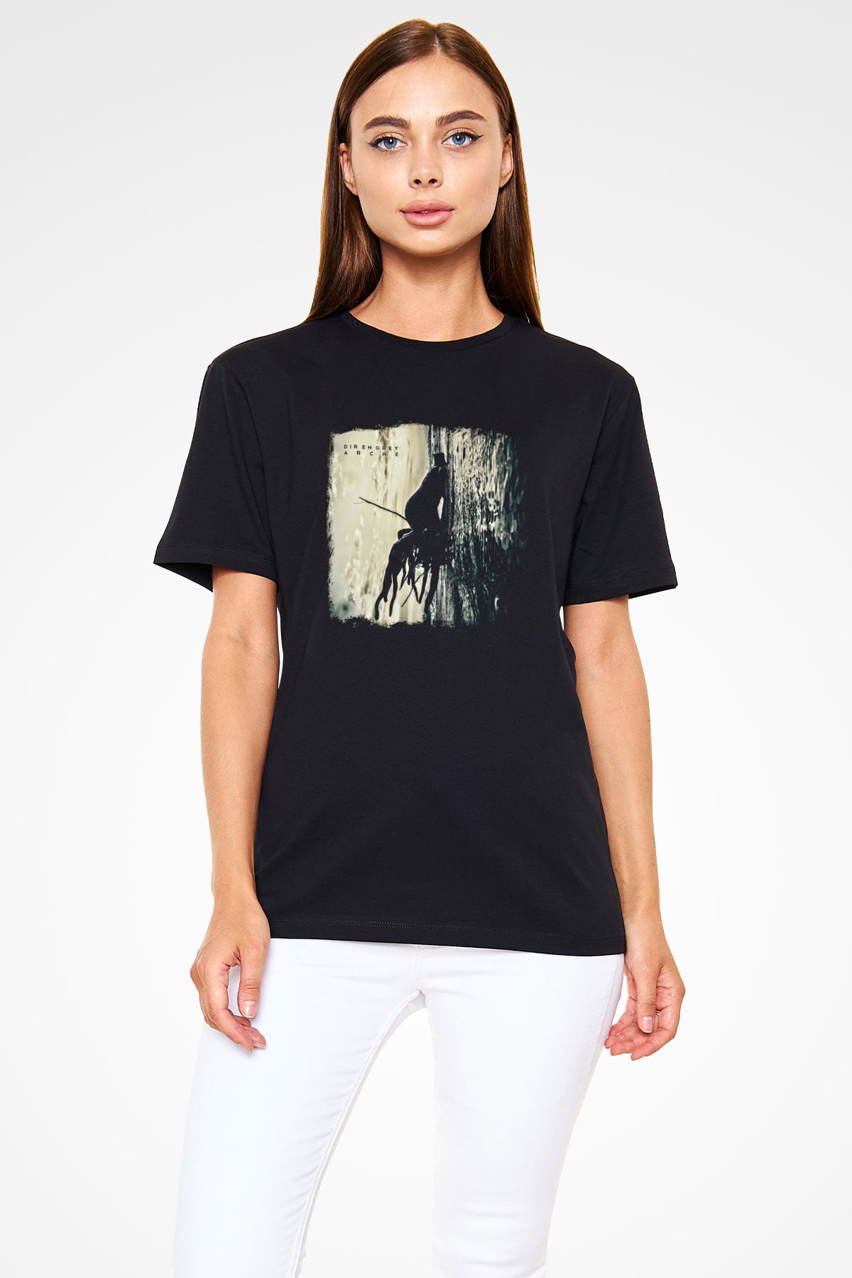 Dir En Grey Baskılı Unisex Siyah Tişört