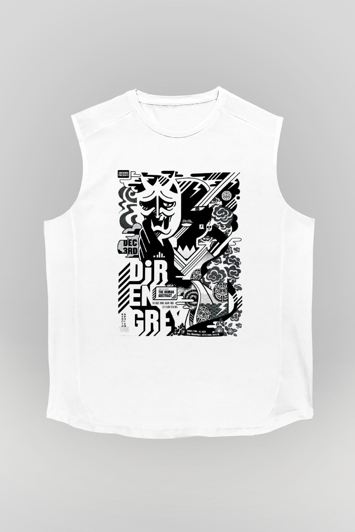 Dir En Grey Beyaz Unisex Kolsuz Tişört