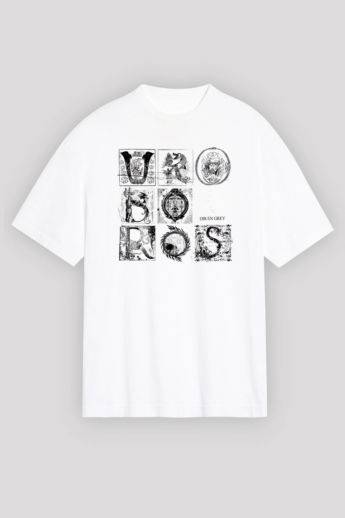 Dir En Grey Beyaz Unisex Oversize Tişört T-Shirt