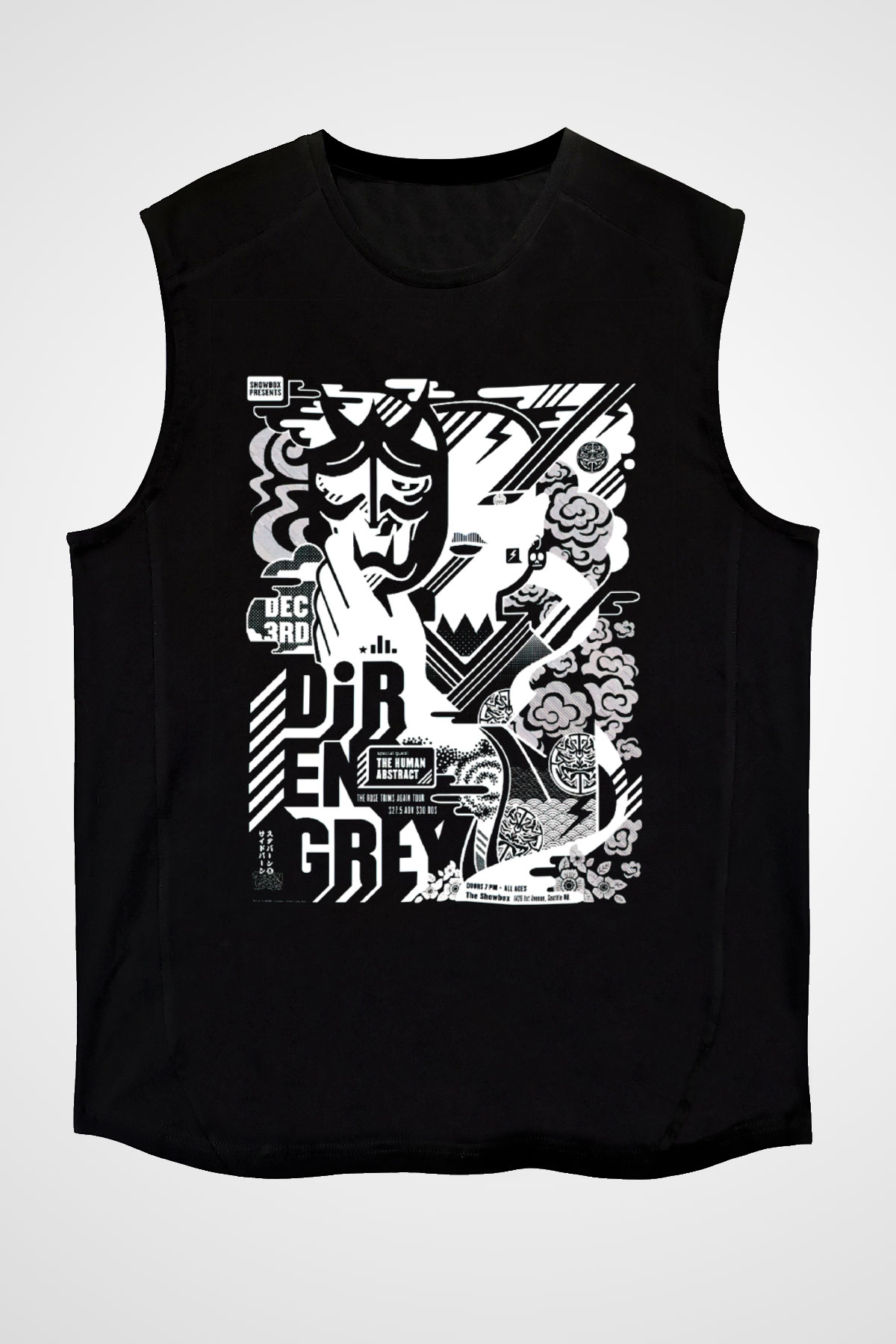 Dir En Grey Siyah Unisex Kolsuz Tişört