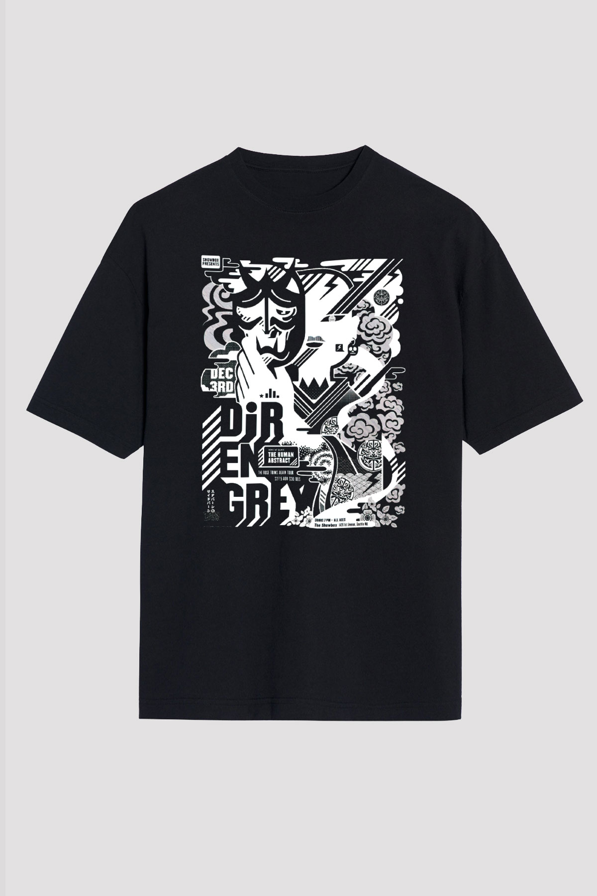 Dir En Grey Siyah Unisex Oversize Tişört T-Shirt